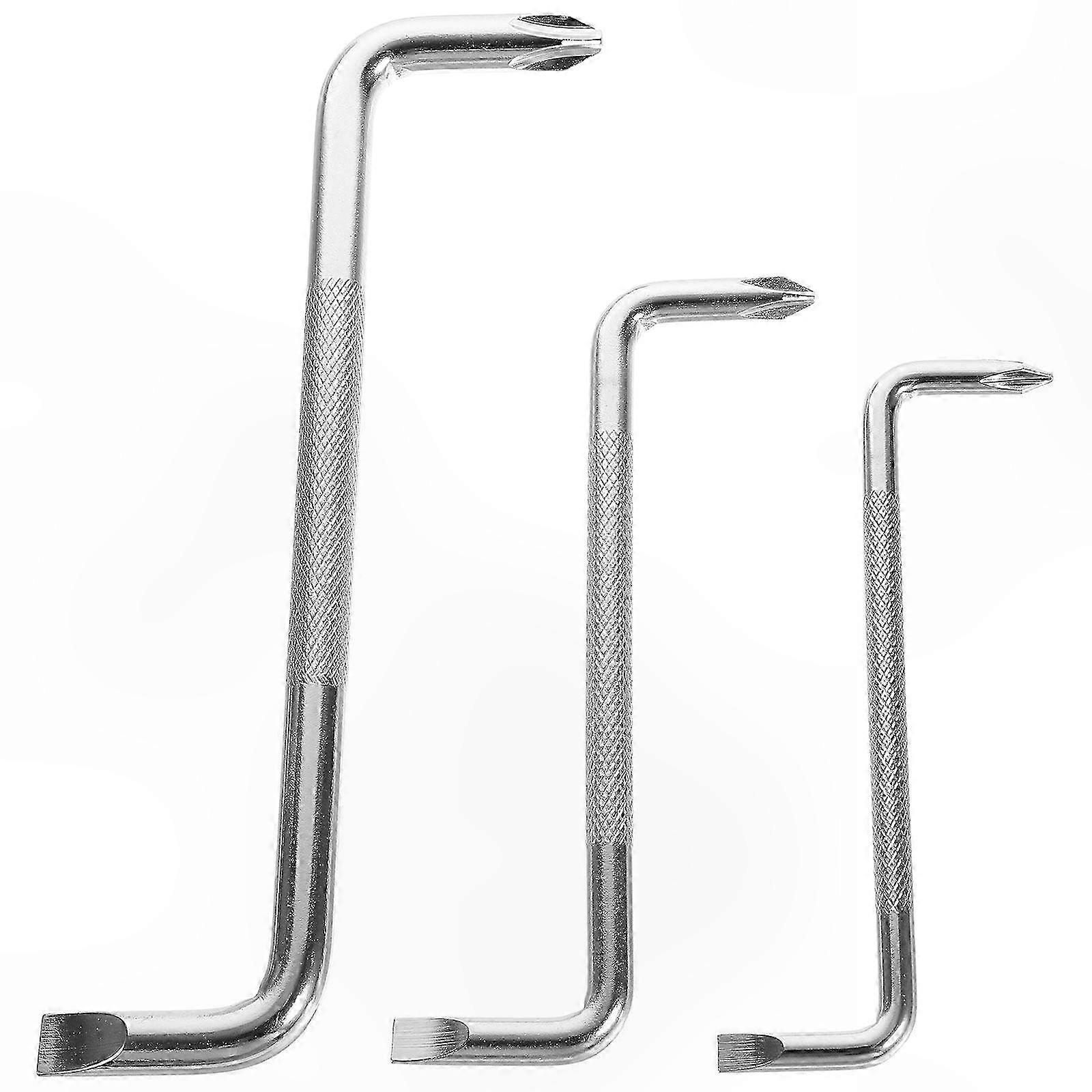 3-Piece Offset Double-Ended Screwdriver Set for Narrow Spaces