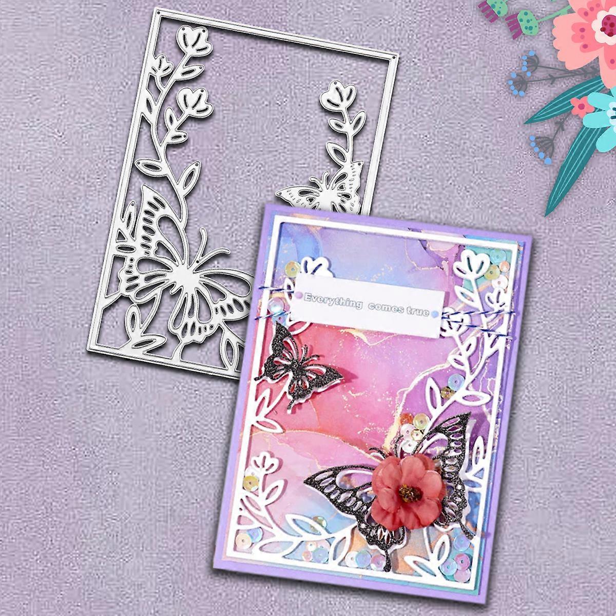 1PC Flowers and Butterfly Metal Cutting Dies Die-cut Crafts Stencil Tool for DlY Handmade Scrapbook Cards