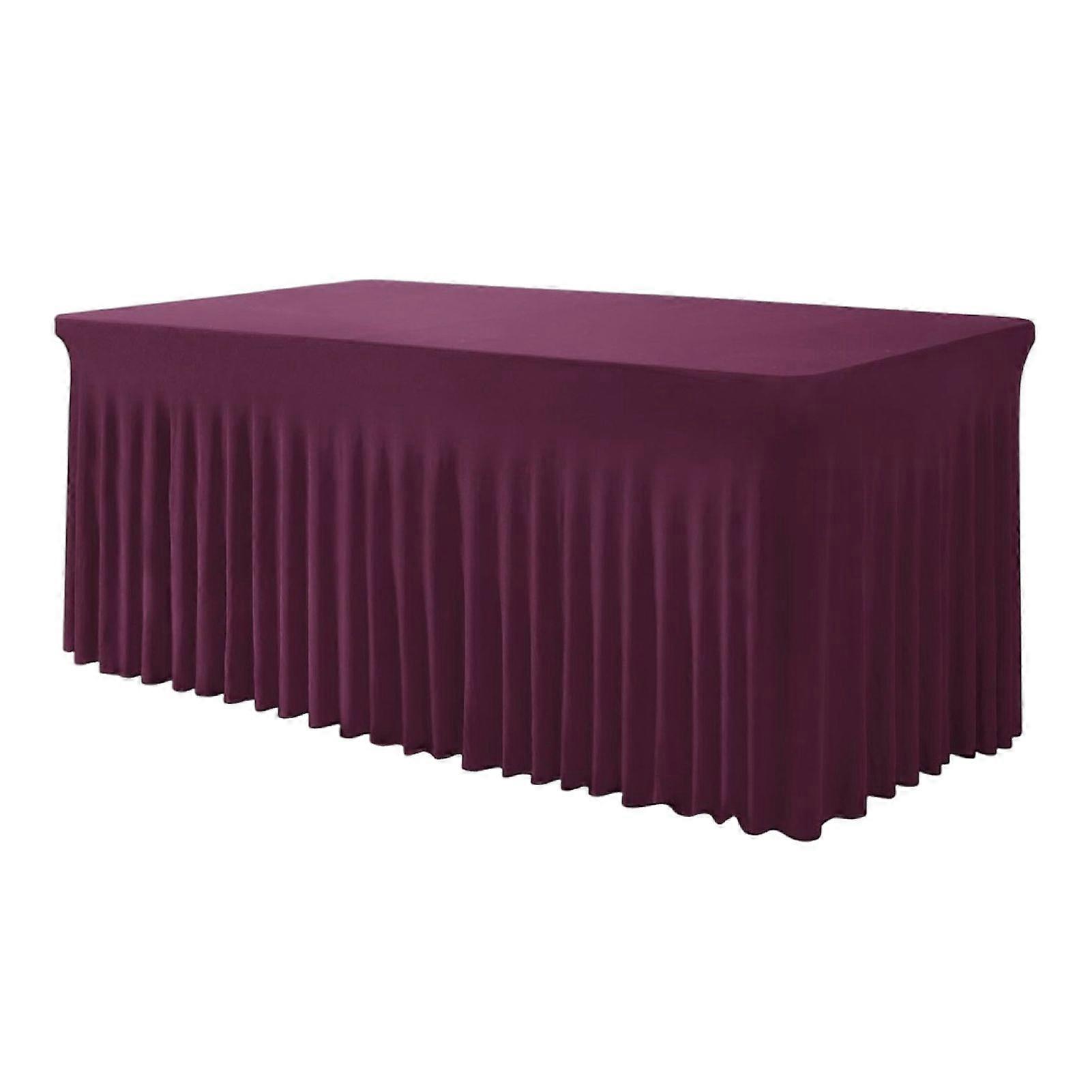 Jikaixiang 4ft 6ft Sizes Stretch Table Skirt Tutu Ruffled Tablecloth Table Cover Classroom Teacher Desk Back to School Supplies