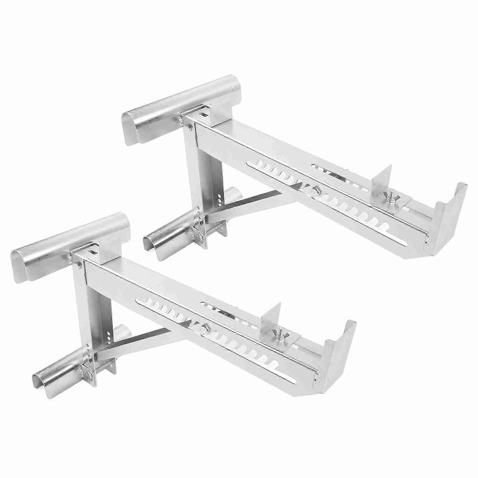 2PCS Ladder Jacks Adjustable Stabilizer Tripod Load Bearing Bracket Alloy Steel Ladder Stand Kit 