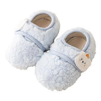 First Walking Shoes Baby Shoes Baby Essential Soft Soles Toddler Infant Thermal Prewalker Crib Shoes for Baby 10-36 Month  Light blue bear XS for