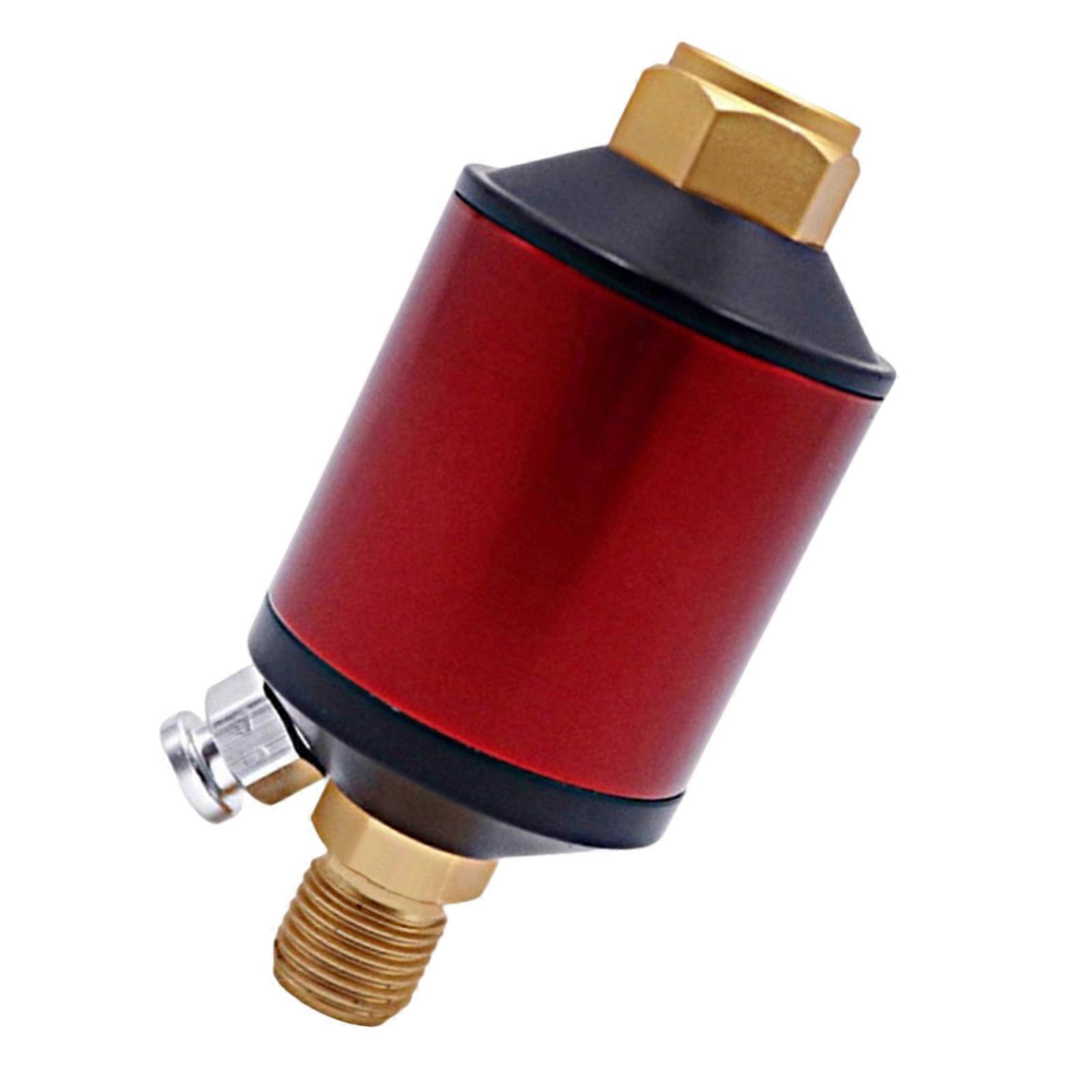 Contaminant Removal Filter Oil Water Filter For Air Tool Pneumatic System With Push Button Drain Valves Easy Maintenance  Wine red