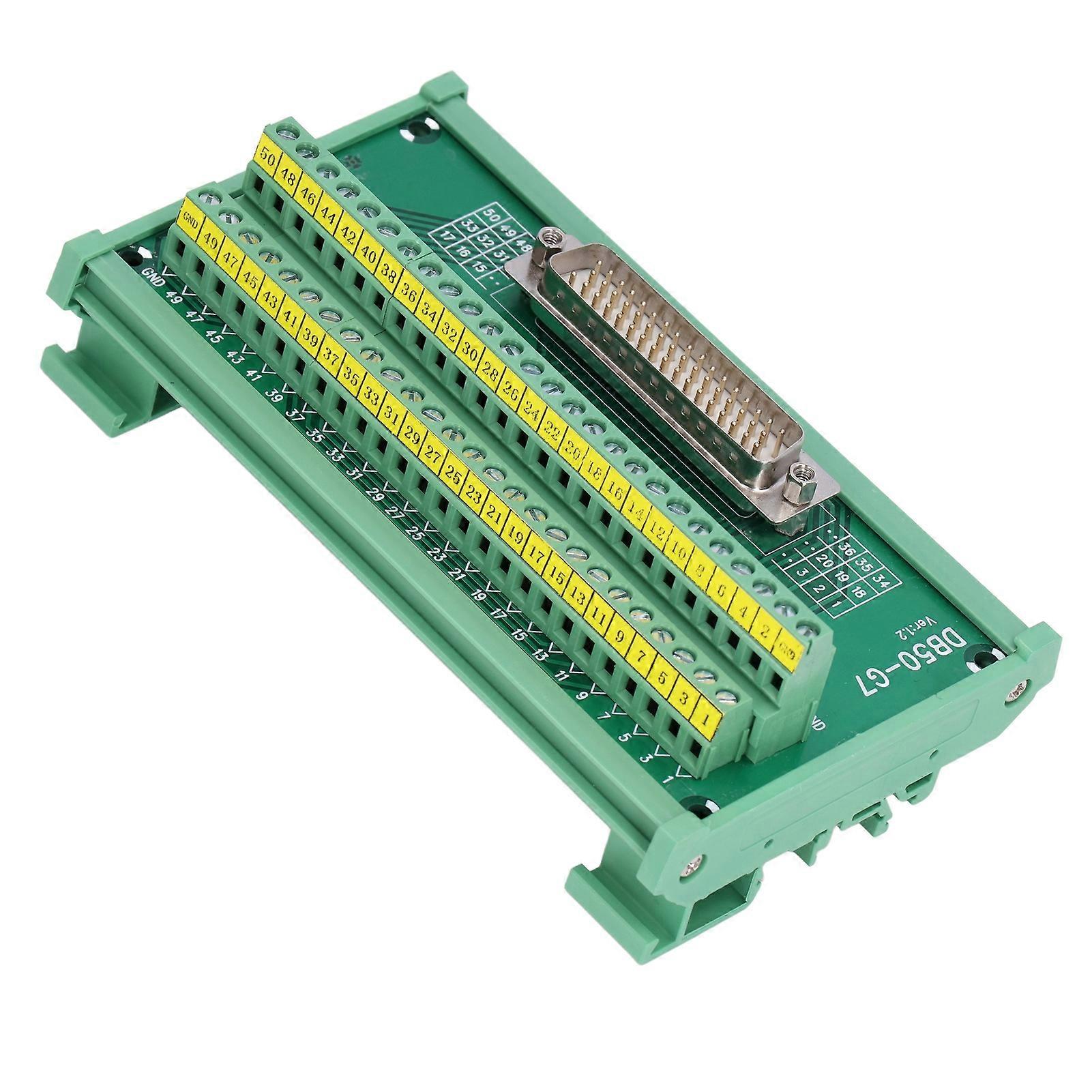 Terminal Block Module PCB Copper Female Terminals Board with Printed Label Oxidation Resistant DC 60V