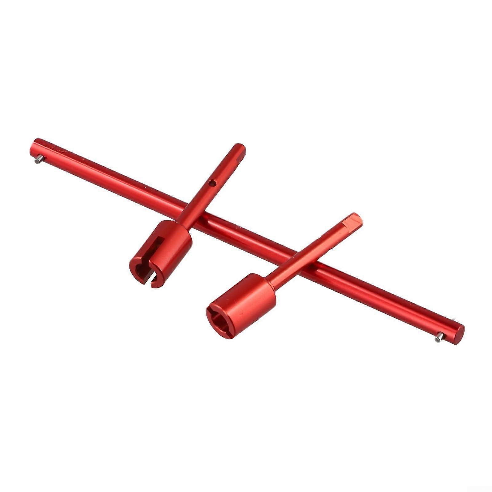 Precision Crafted Main Propeller And Drive Shafts For 1/10 Scale Remote Cars Red Set TT02 Upgrade Parts