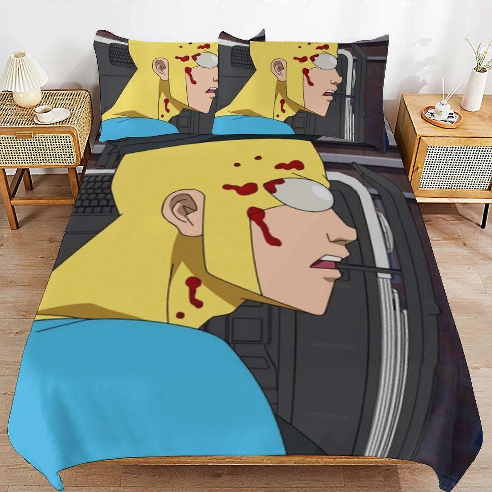 d416 Invincible Quality Weave Breathable Surface Soft Finish Durable Zipper Duvet Cover Sets for Comfort Sleep b416