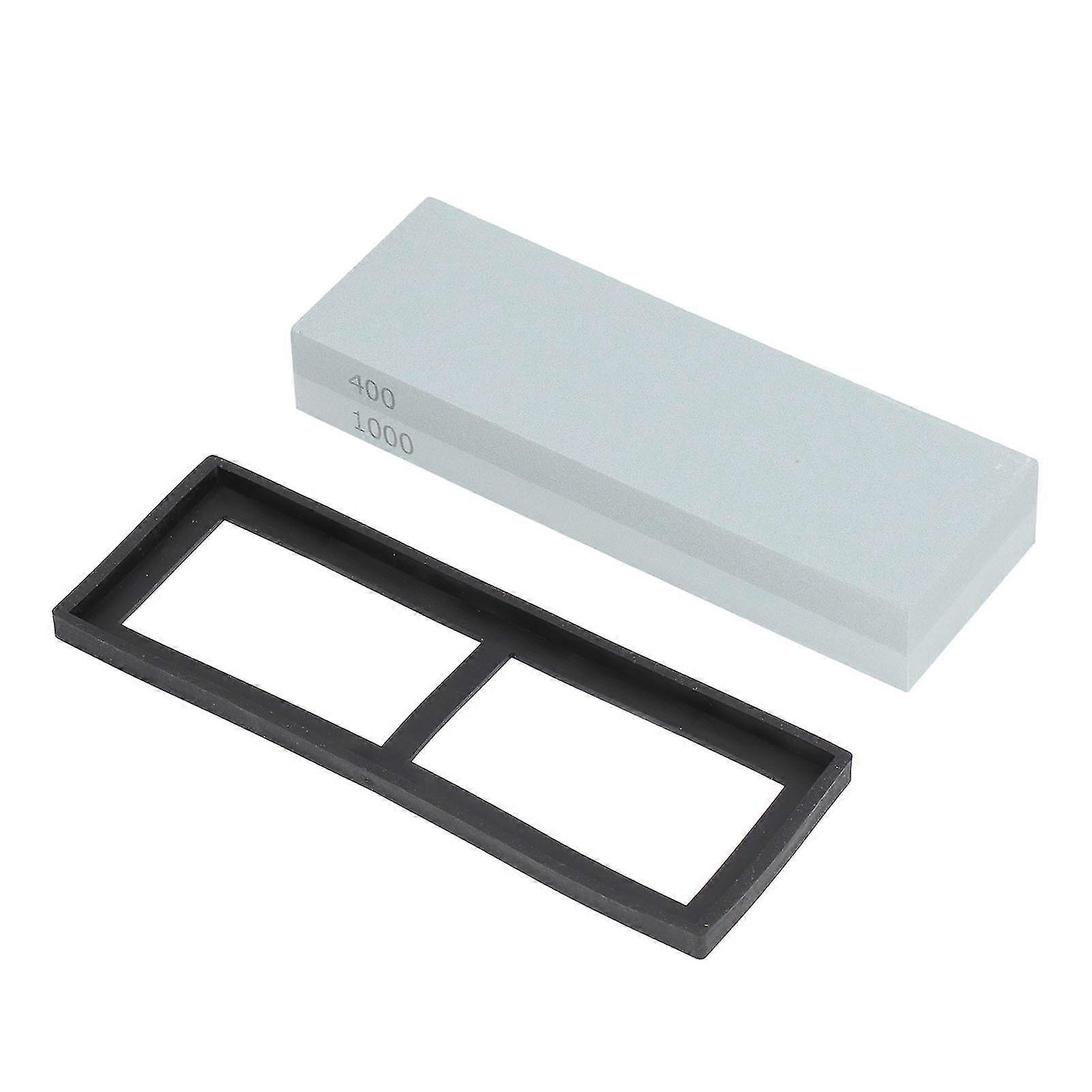 Knife Sharpening Stone Set Kitchen Whetstone Knife Sharpening Kit Abrasive Whetstone Rubber Base