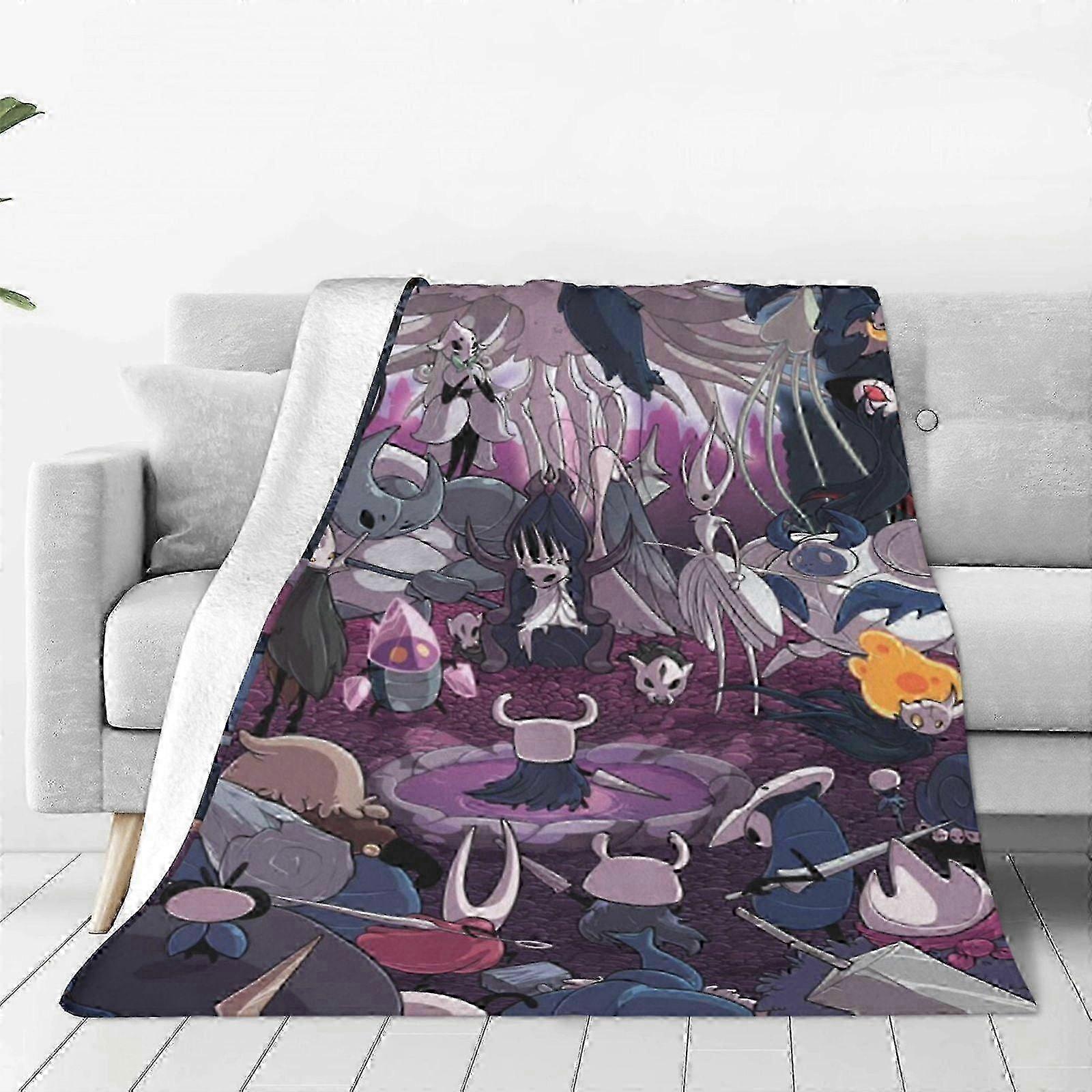 Hollow Knight Fleece Blanket Super Soft Cozy Throw Blanket Fuzzy Comfy Flannel Blanket Warm Plush Blankets And Throws Fo-DS9789