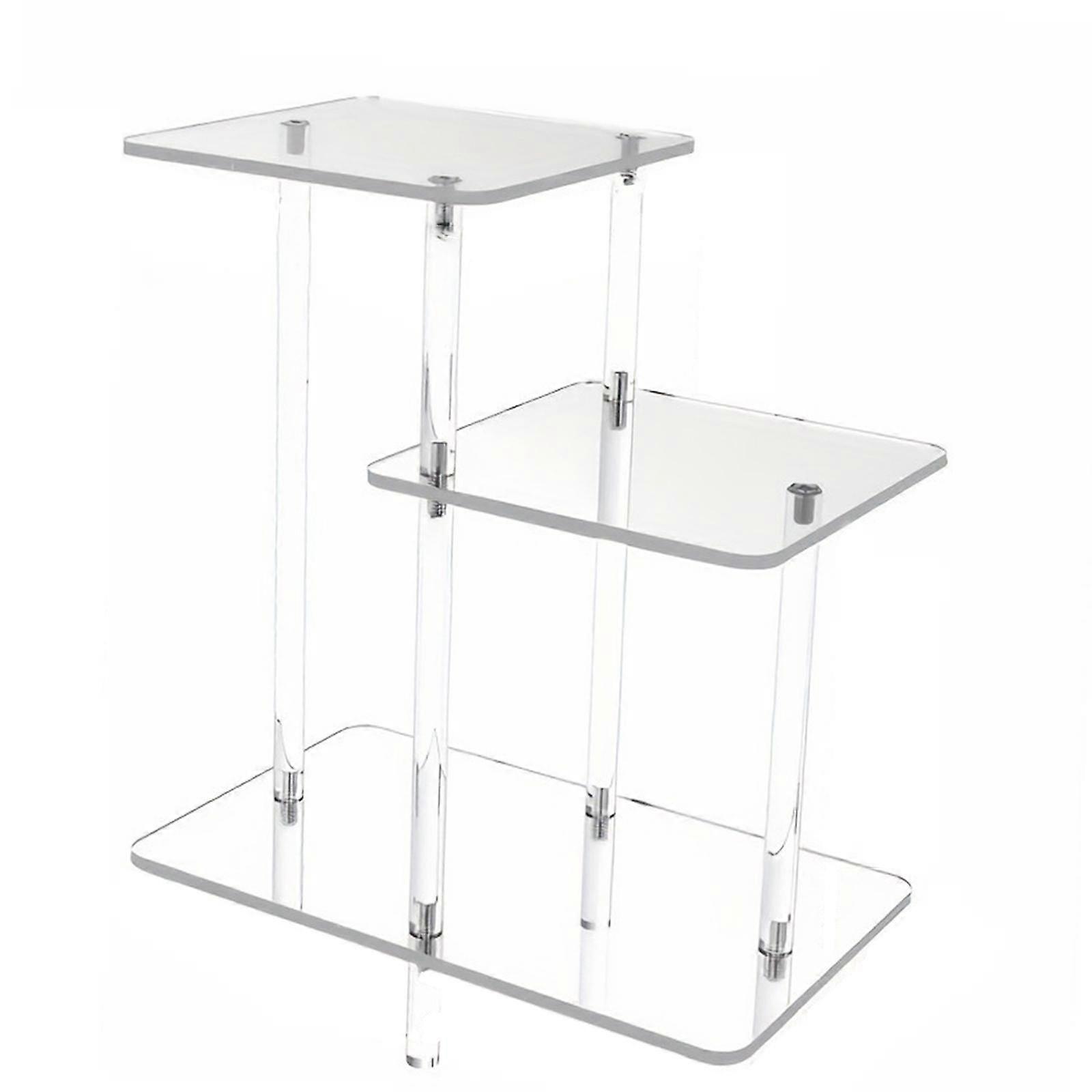 Akryl sidobord multifunktionellt 3 nivåer för hall nattduksbord badrum