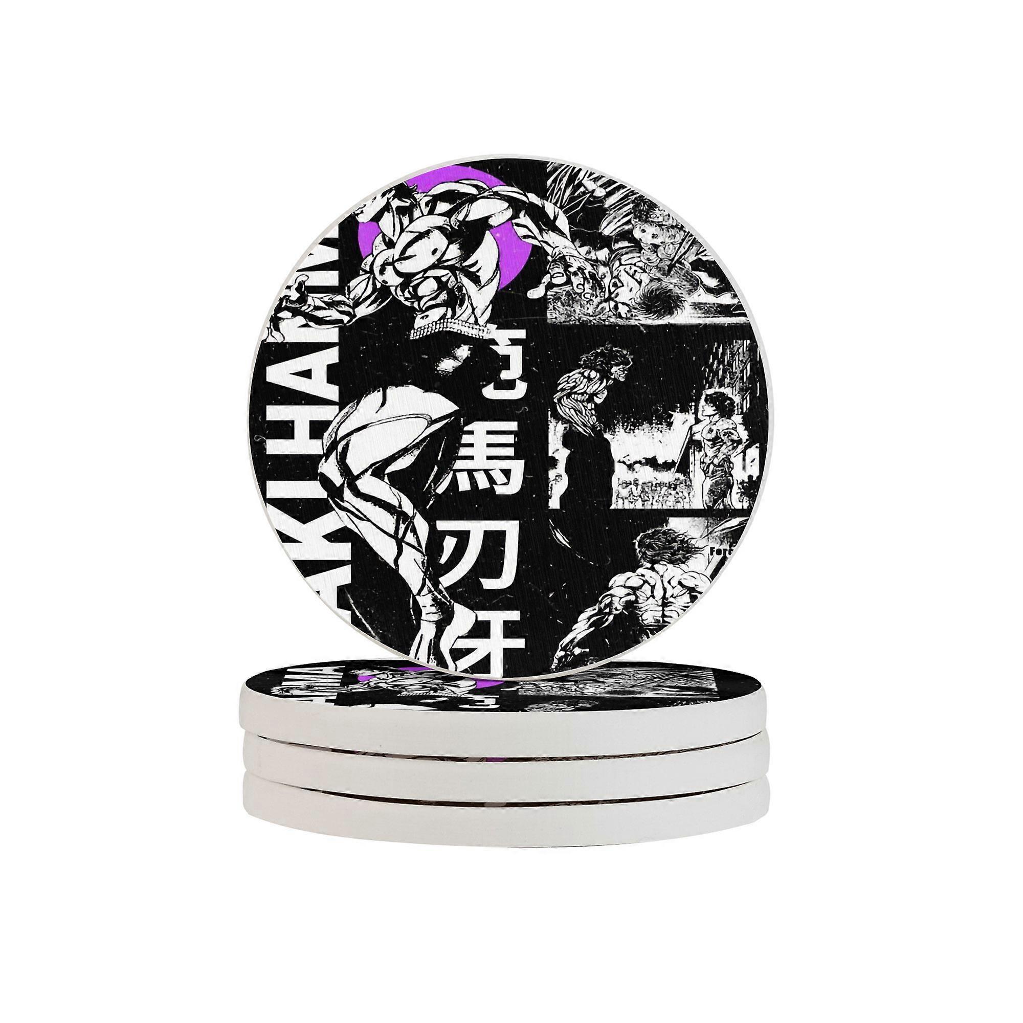 Baki the Grappler Absorbent diatomaceous earth coaster, odorless diatomaceous earth non-slip insulation protects the table top from damage One Size