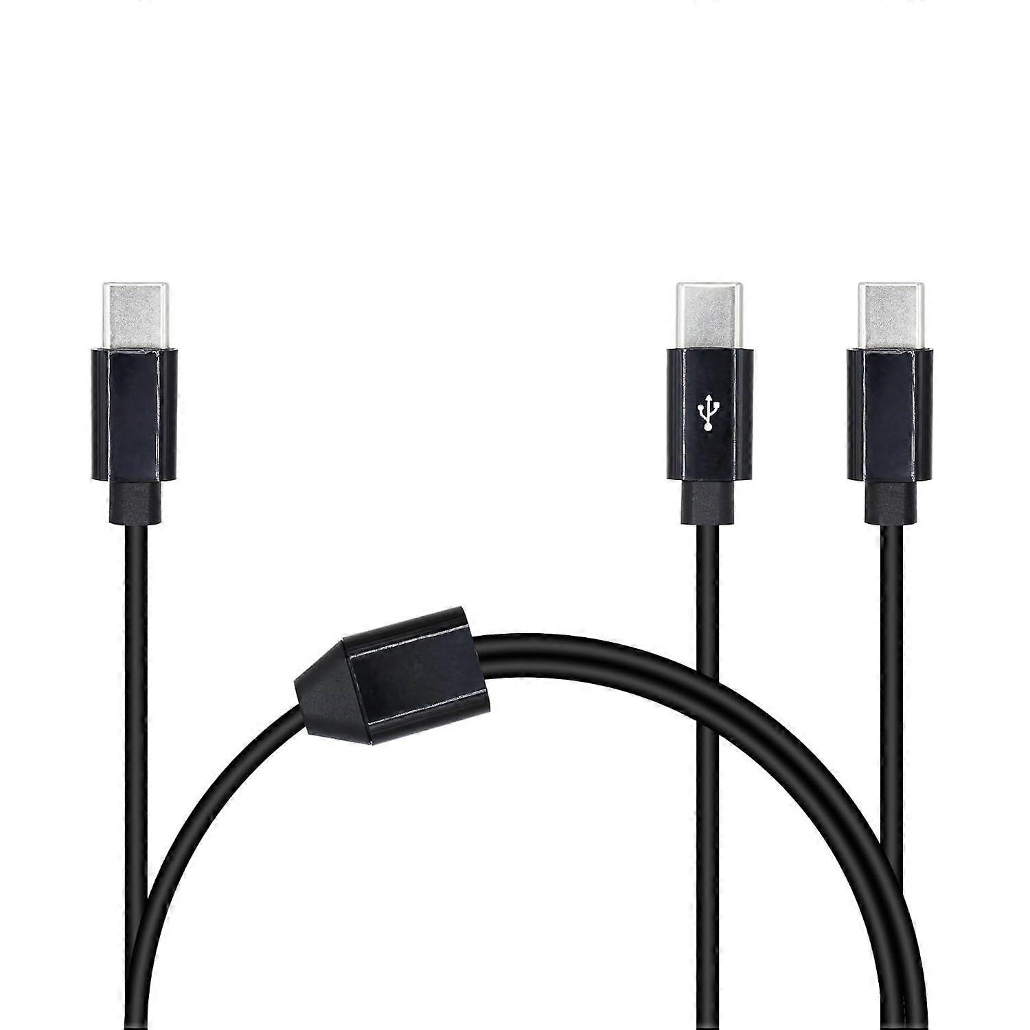 2 in 1 USB Type C Splitter Cable,USB C Male to 2 USB C Male Data Snyc and