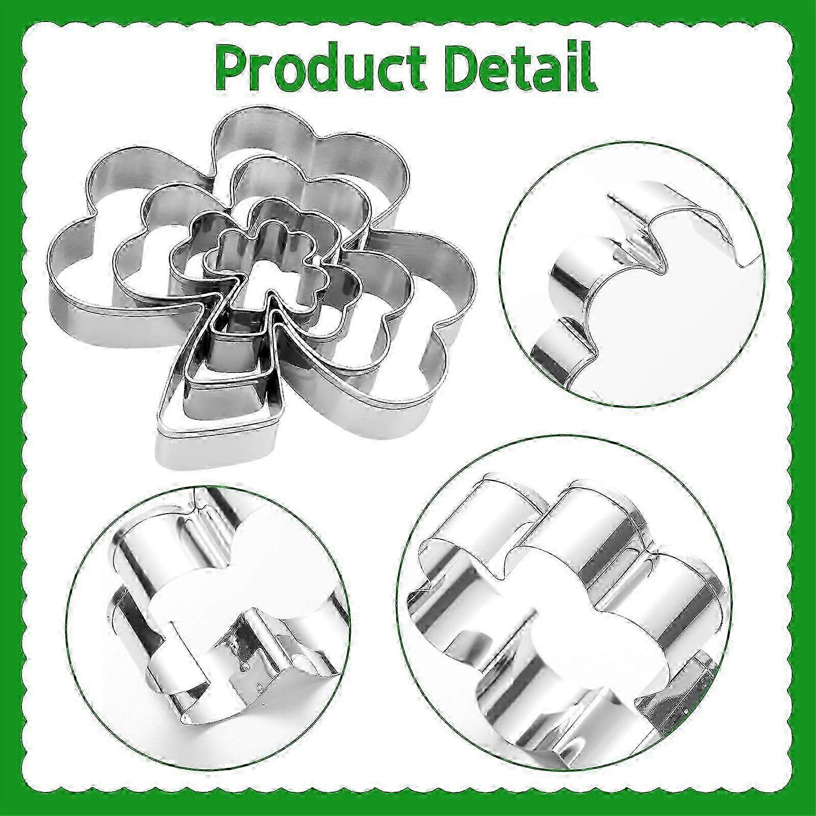4pcs clover stainless steel cookie mold