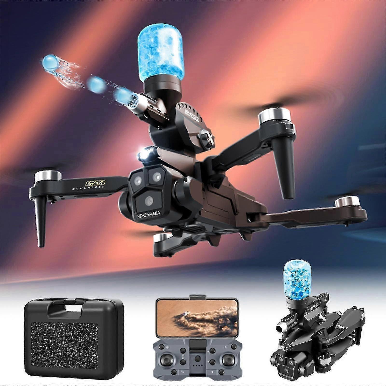 Water Bomb Drone Brushless Drone With 1080p Camera Altitude Hold Mode Foldable Rc Combat Drone Quadcopter Circle Fly, Route Fly, Altitude Hold, Head