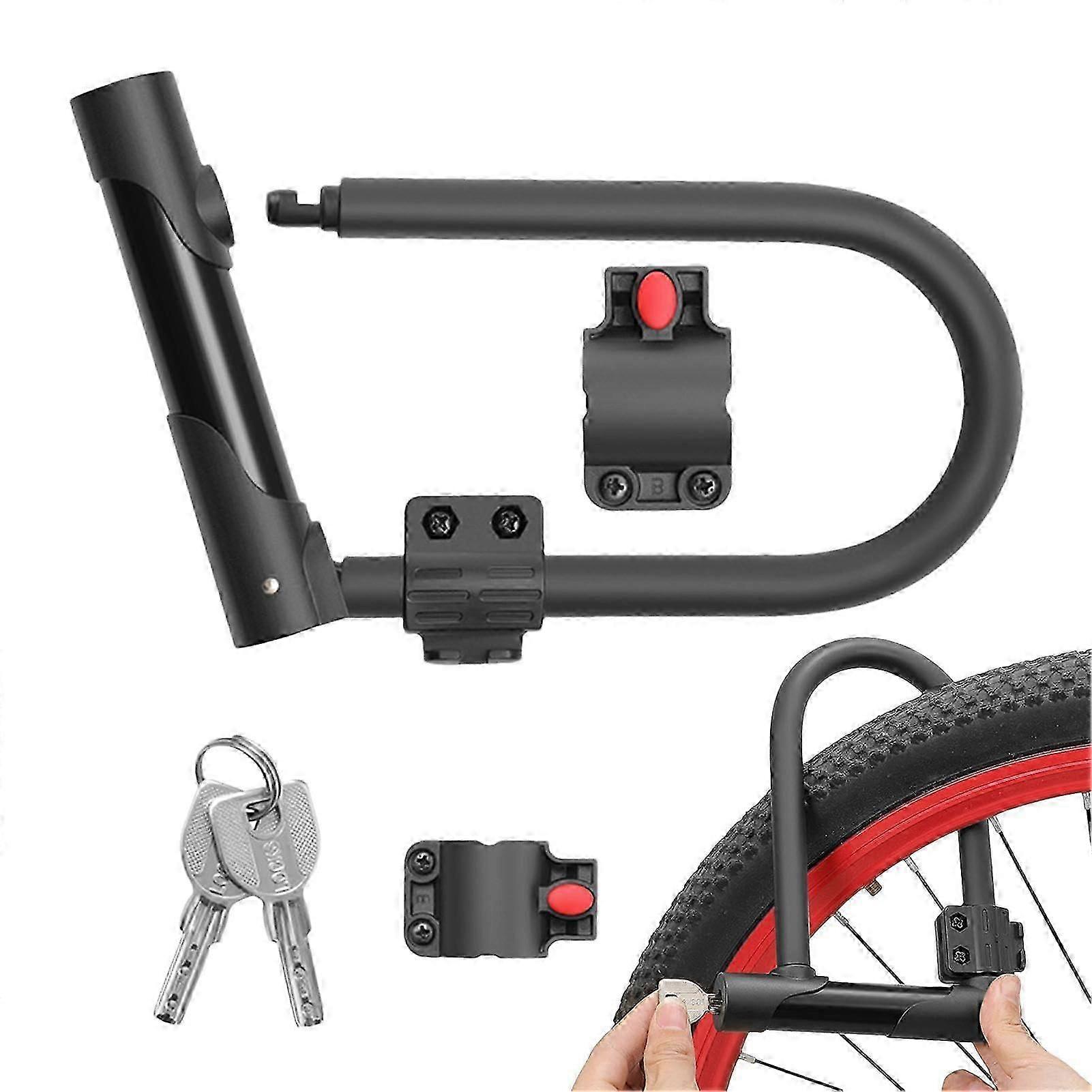 Bicycle Security Lock, Sturdy AntiTheft, Security U Lock with Holder
