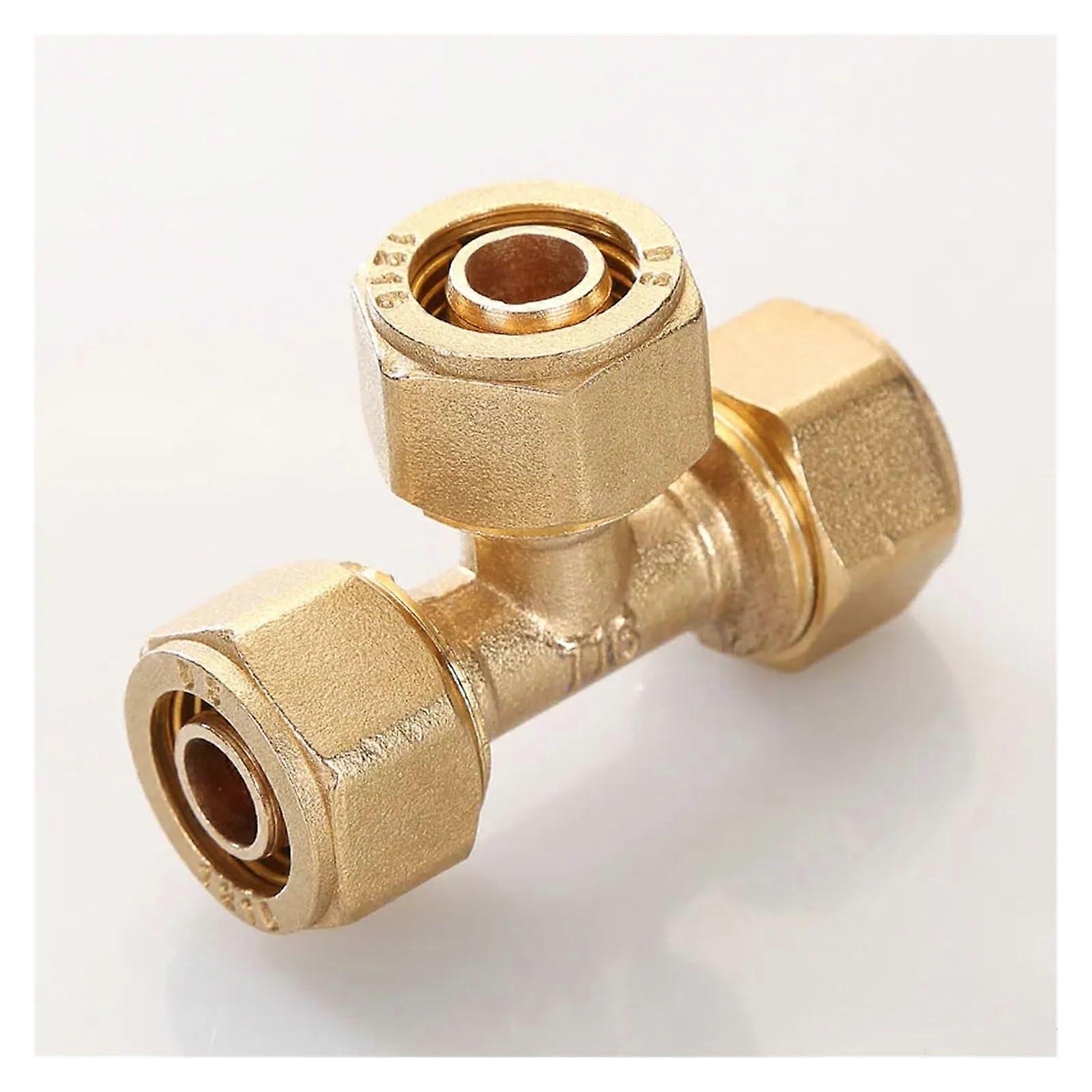 Brass Compression Tee PEX 1216 1418 1620 2025 2632 Pipe Fitting For Floor Heating 20251216 Reducer