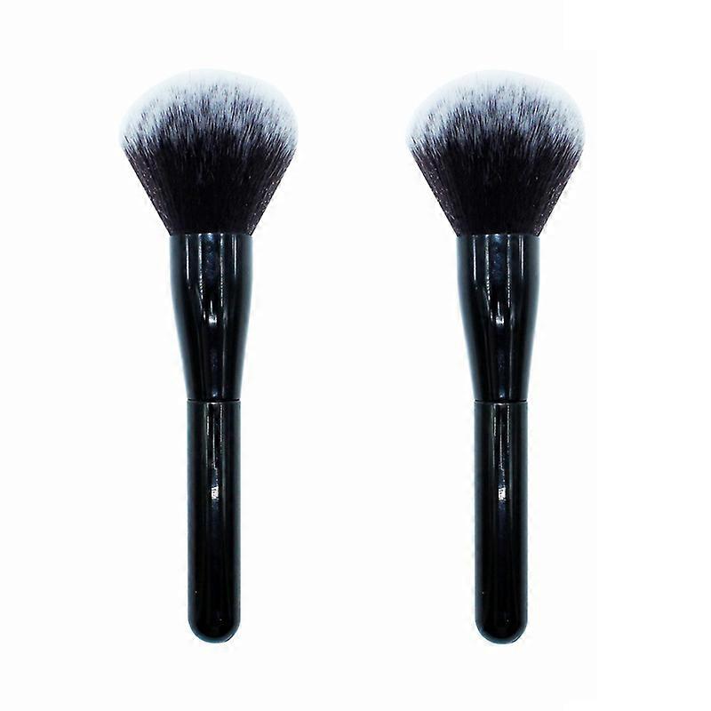 2PCS Loose Powder Brush,Circular Flame Shaped Honey Brush,Soft Bristled Makeup Brush