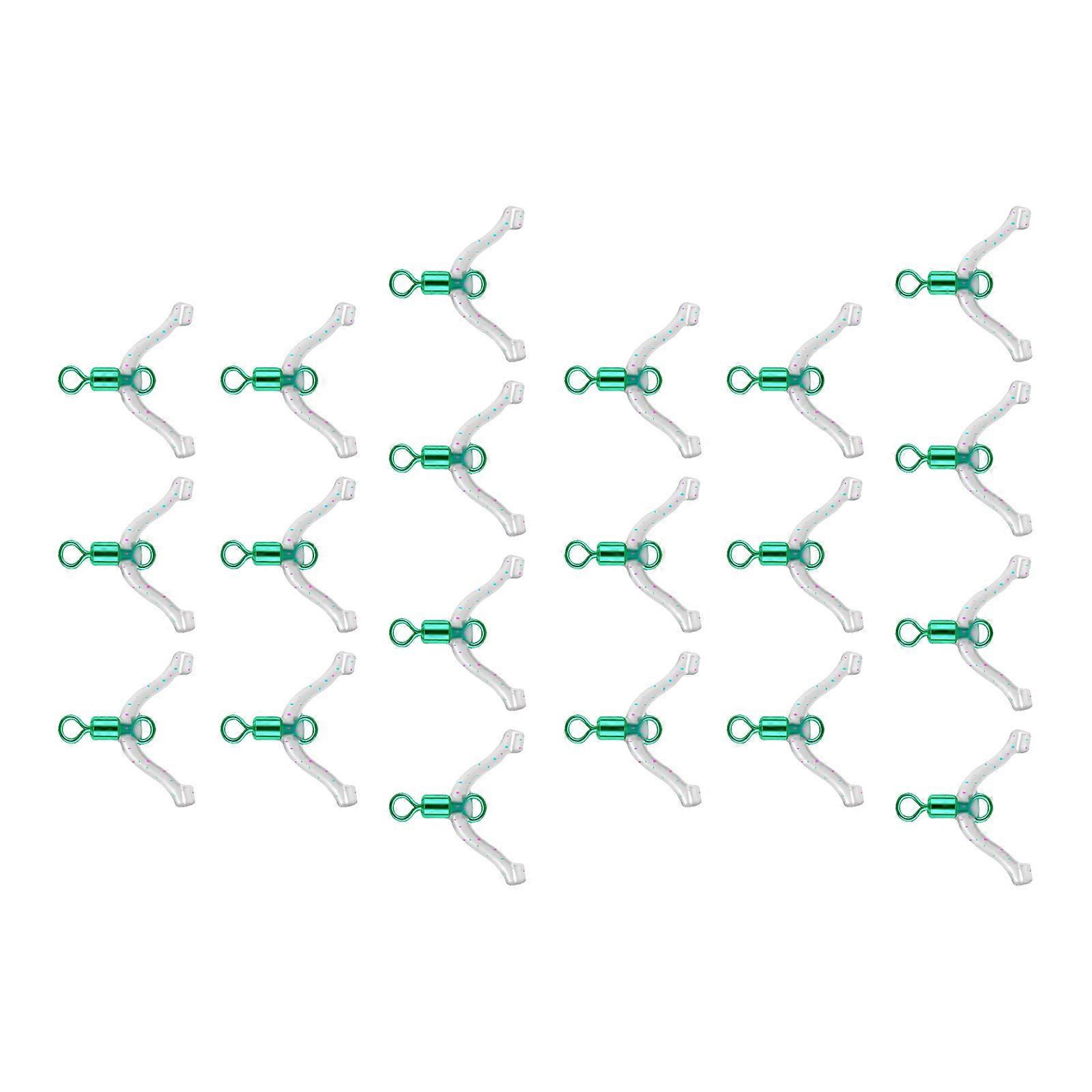 10/20Pcs Tying Tool Contactor Device for Double Hook Subline Splitter Fishing Line Bifurcation Swivels 8 Shaped Rings  small