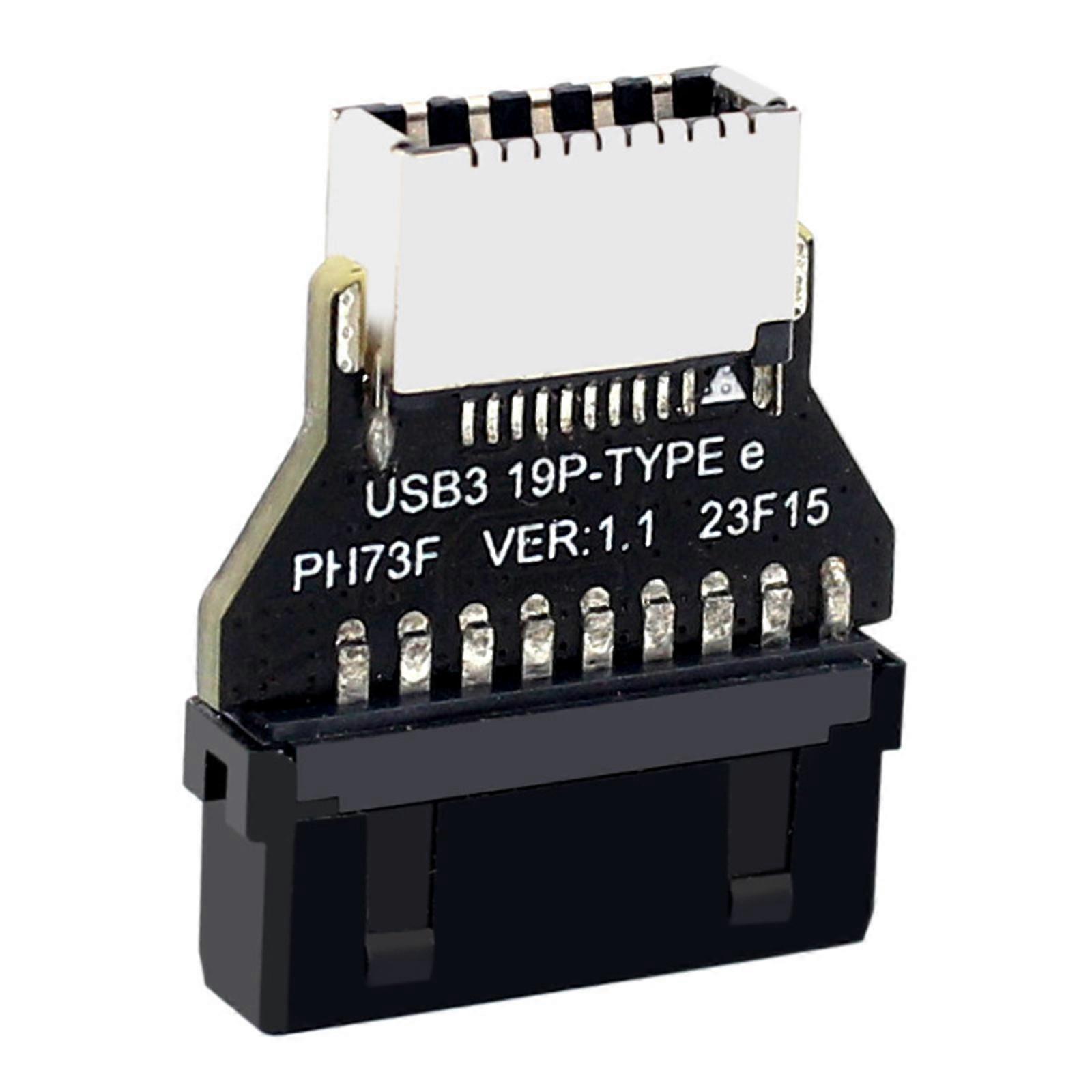 USB3.0 19 PIN To USB3.1 Type C 20 PIN Right Angle Converter Seamlessly Data Transfer Multicolor
