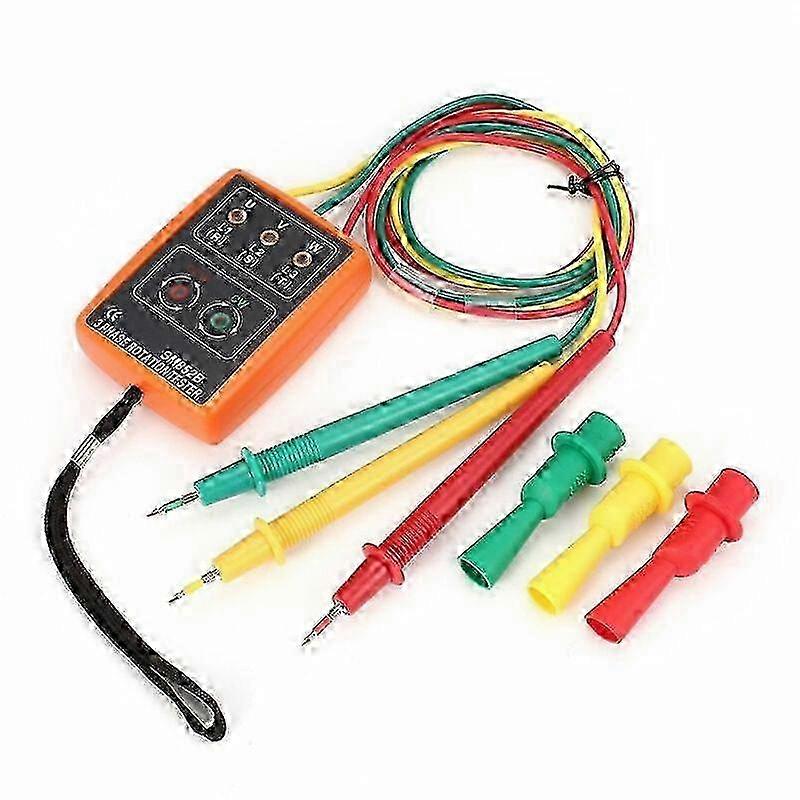 Multifunction Phase Indicator, Open Phase Indication And Rotation Indicator Meter For Live Power Detection