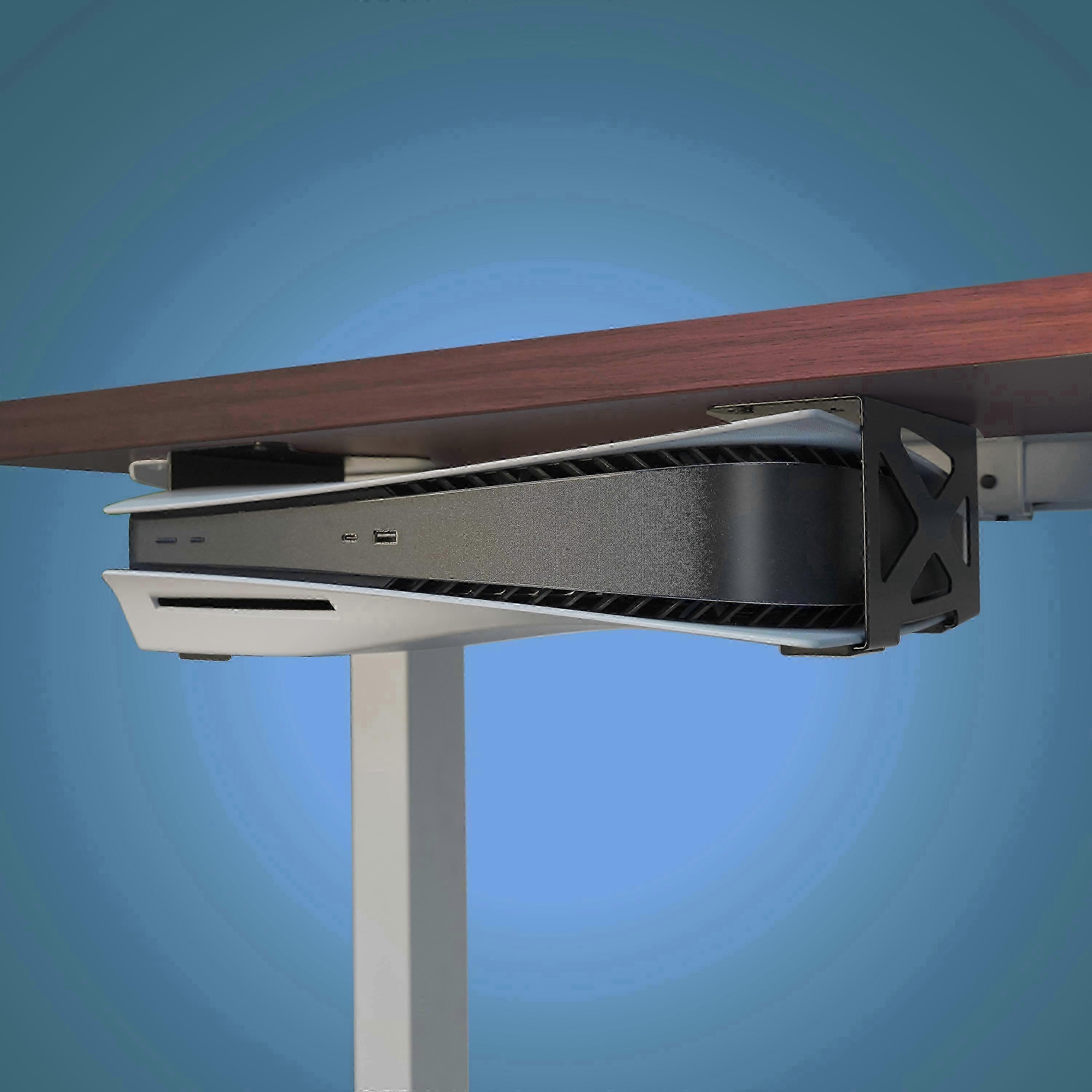 Monzlteck Under Desk Holder for PS5,Stealth Mount Compaitble with Playstation 5 Disc & Digital Edition Console