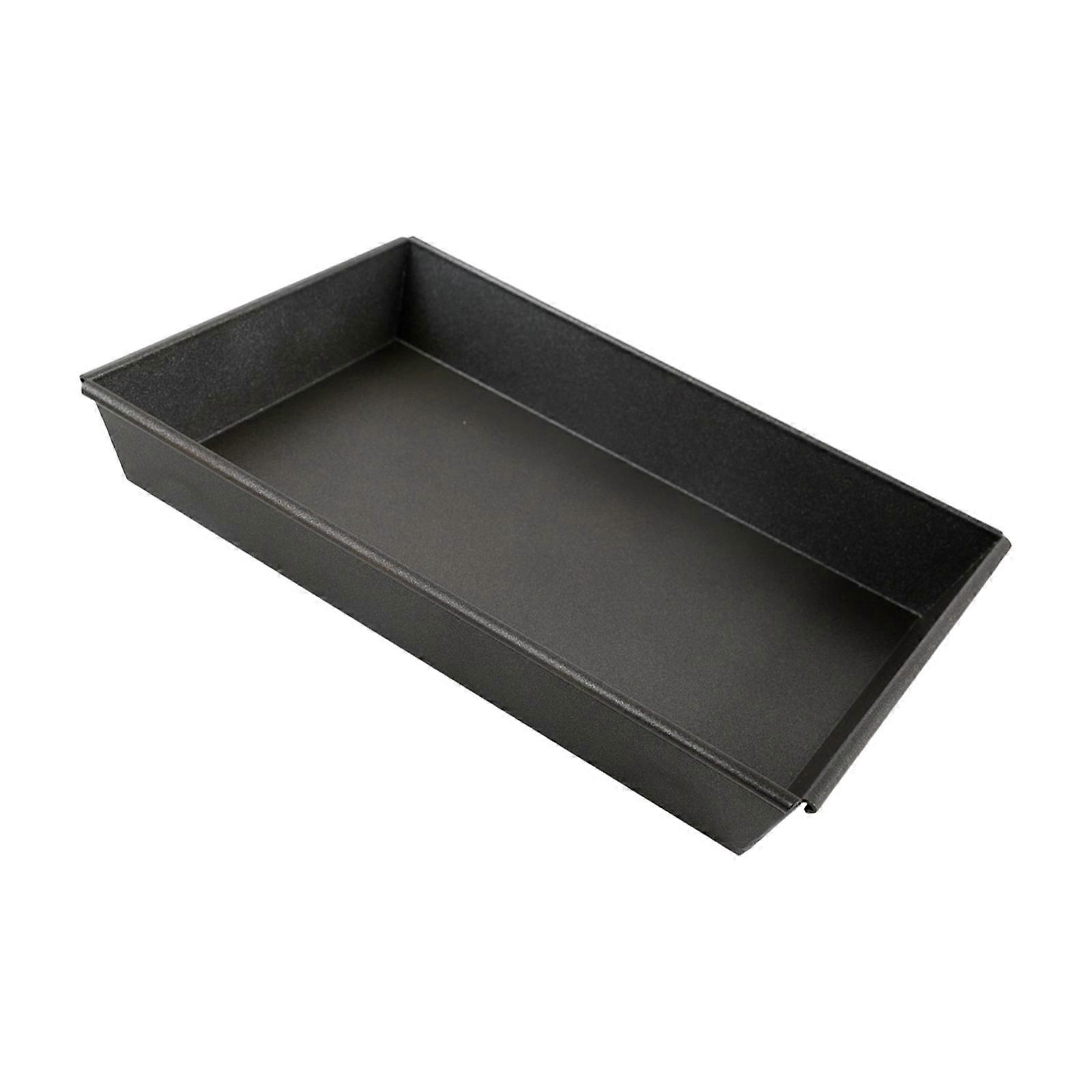 Thick Crust Pizza Pan Rectangular Aluminum Baking Dish With 5cm Depth And Curved Edges For Secure Handling Multicolor