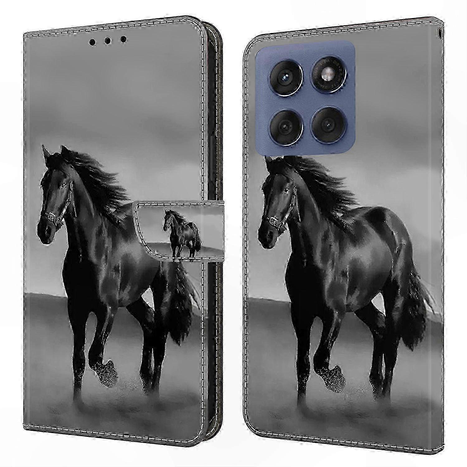 Magnetic Leather Wallet Case for Motorola Edge 60 Fusion 5G & Edge 60 5G with 3D Pattern 26s