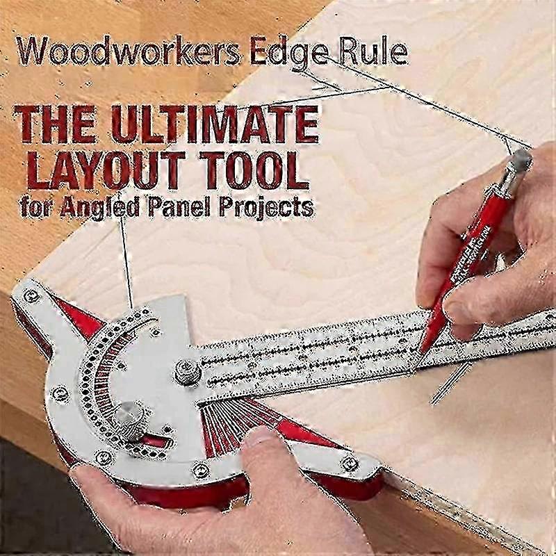 T-type Woodworking Edge Ruler Protractor Woodworking Ruler Angle Measure Stainless Steel Carpentry Tools z