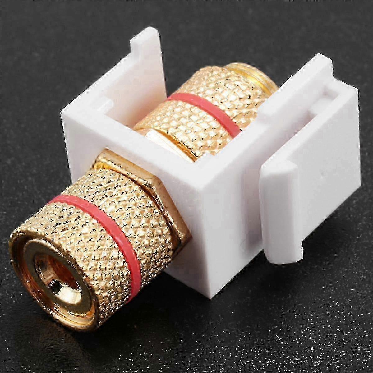 Banana Jack Binding Post Jack Insert with Black & Red Rings, Screw Type Audio Speaker , 2 Pairs/4 Pack Edition