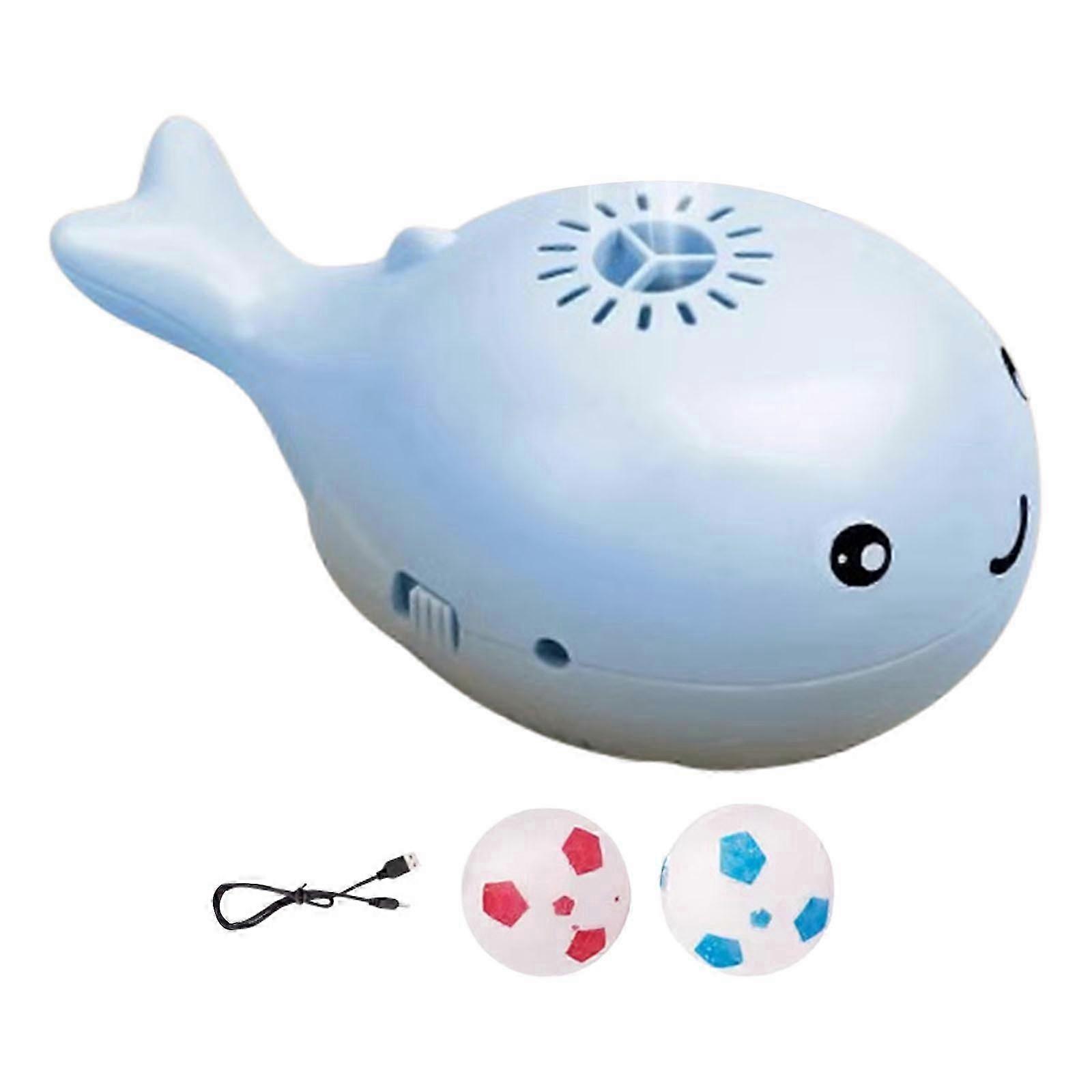 Stylish Whale Shape Floating Cats Toy Round Electric Moving Round for Cats Convenient for Indoor Fun and Exercise  Pink