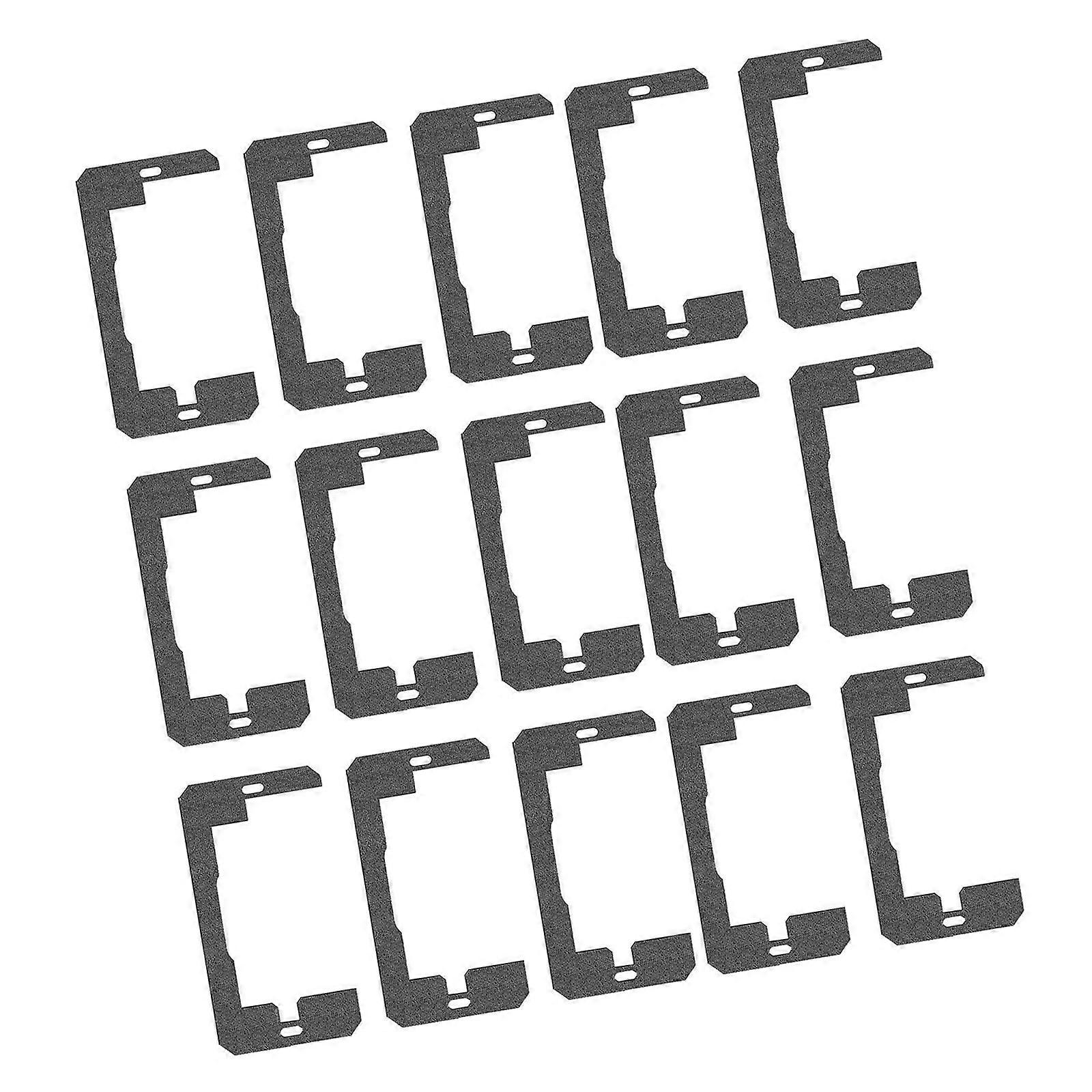 20Pcs Black Outlet Alignment Plates Iron Wall Plate Spacers for Firm Electrical Socket Installation and Repair Multicolor