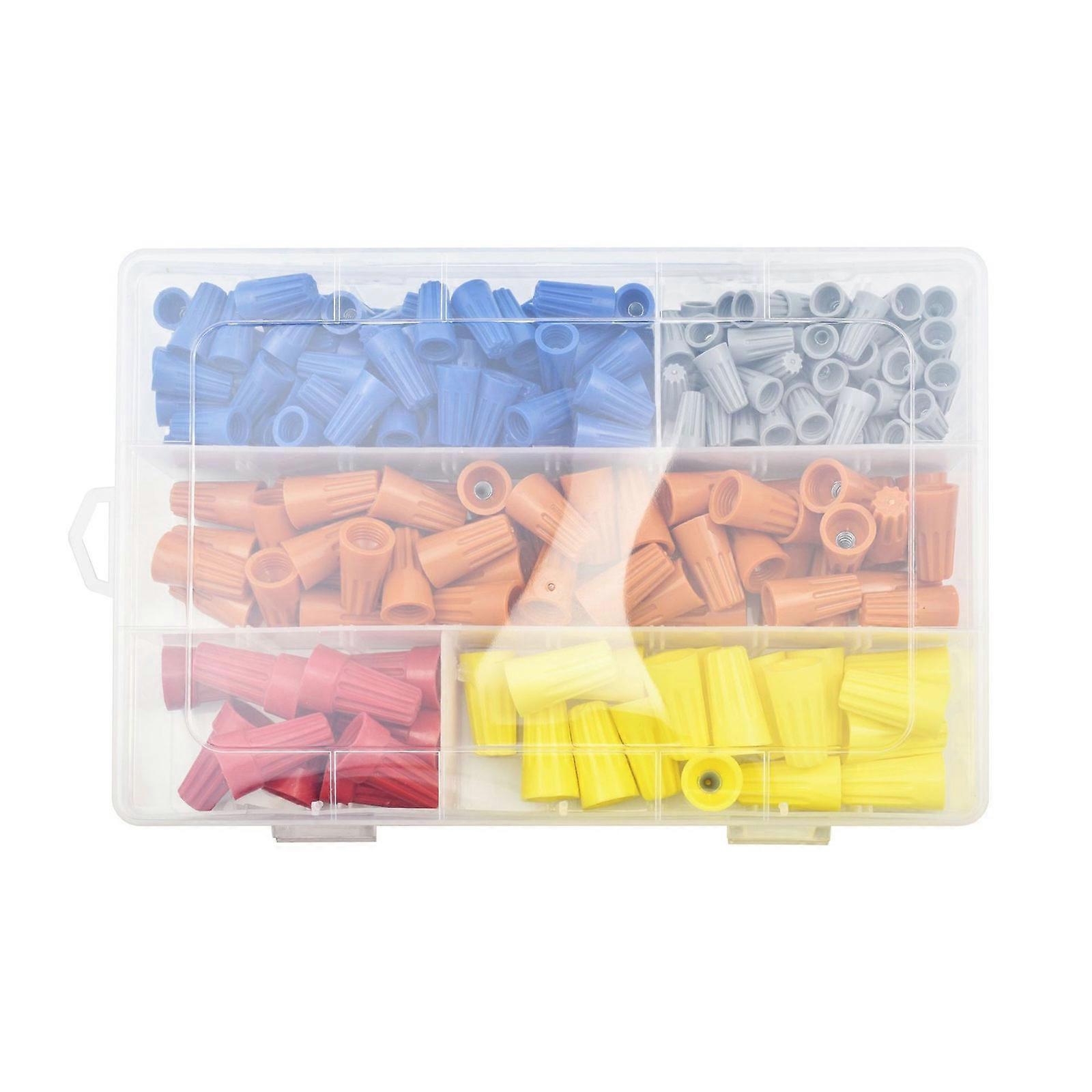 220Pcs Twist Nut Caps Wire Connection Assortment Set Electrical Wire Connectors Screw Terminals for Quick Connection Multicolor