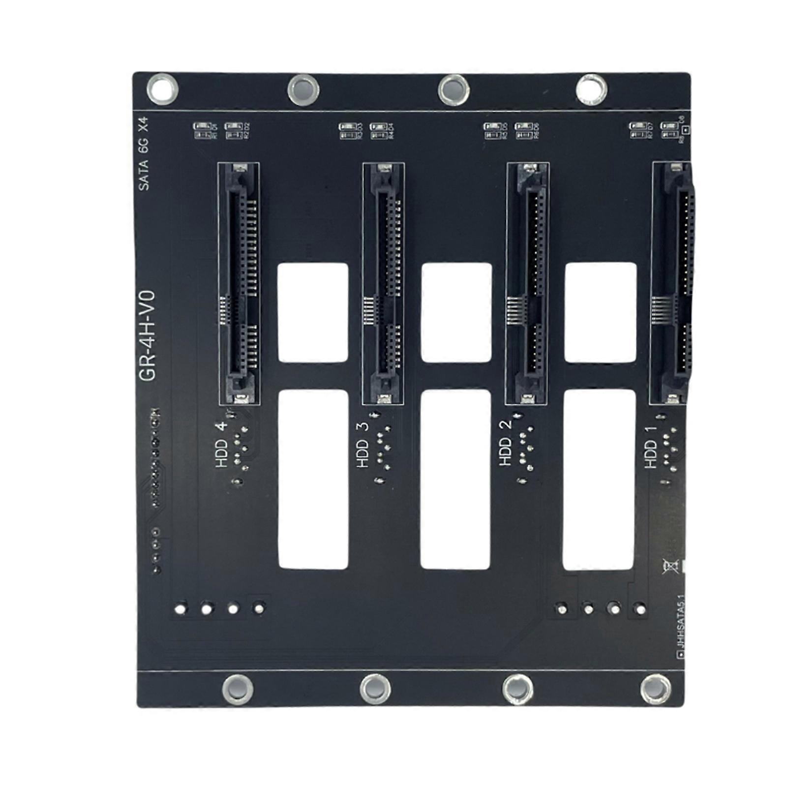 4 Bay Fast Speed Drive Backplane Supporting 6Gbps 2.8CM Standard Spacing And Large Ventilation For Computer Storage Multicolor