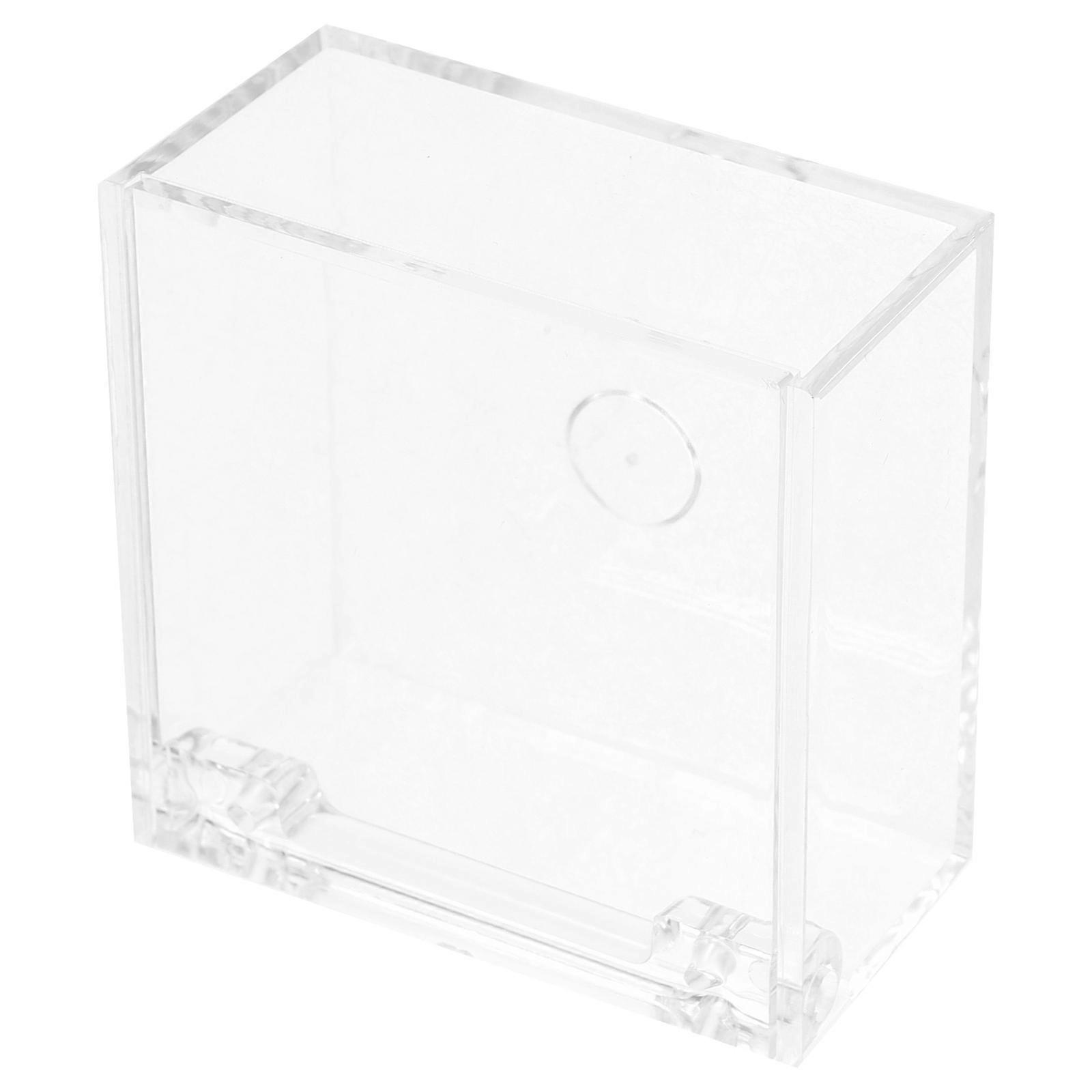 Clear Display Case Transparent Square Plastic Box for Office Use Acrylic Storage Box Small Items Protection 1Pack