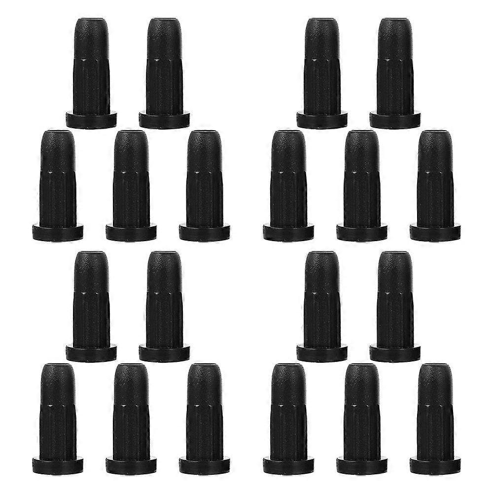 Black Wheel Socket Sleeve for Chair Use 20Pcs Set