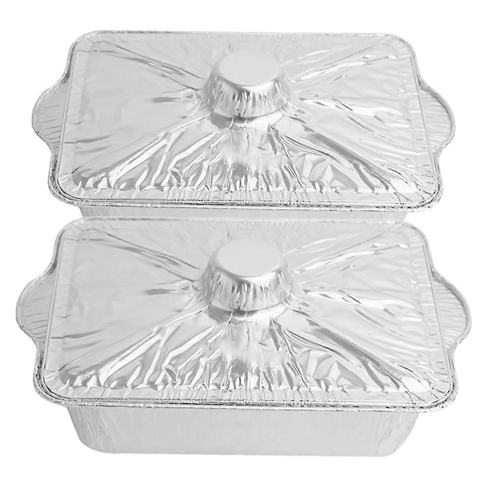 4Pcs Aluminum Foil Rectangle Pan for Camping and Barbecue Use