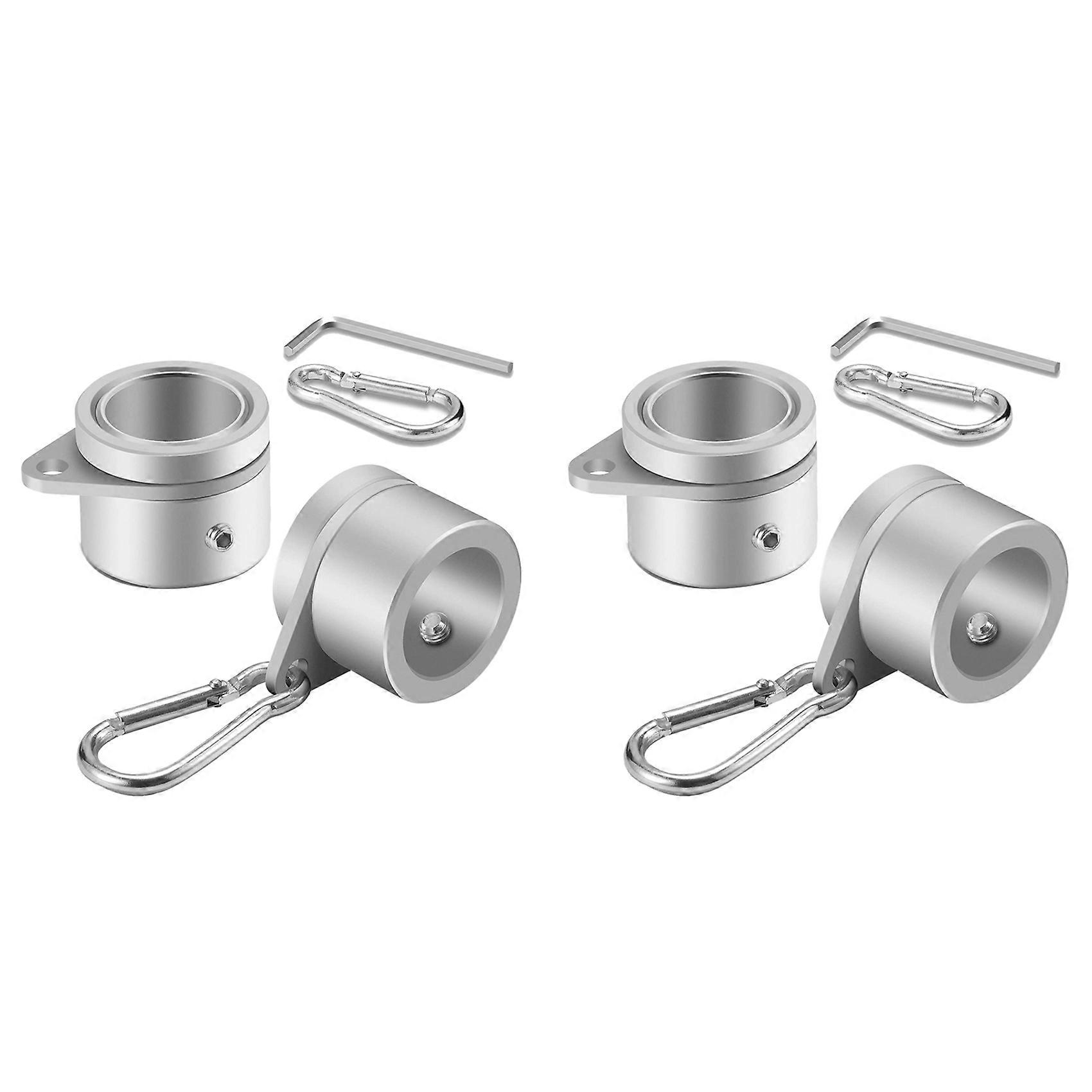 4 Pcs Flag Pole Rings Anti Wrap Flag Pole Clips Swivels 360° Rotating Flagpole Flag Mounting Rings 1.25 Inch