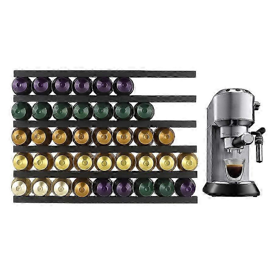 Compact Magnetic Pod Storage for Compatible Coffee Machines, Home and Café Organizer