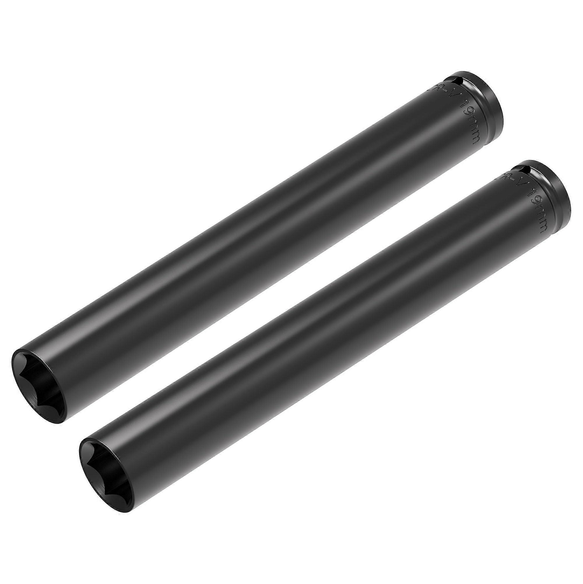 Impact Socket Set 1/2 Inch Drive 19mm ExtraLong 8 Inch CRV Steel 6 Point Deep Socket HeavyDuty