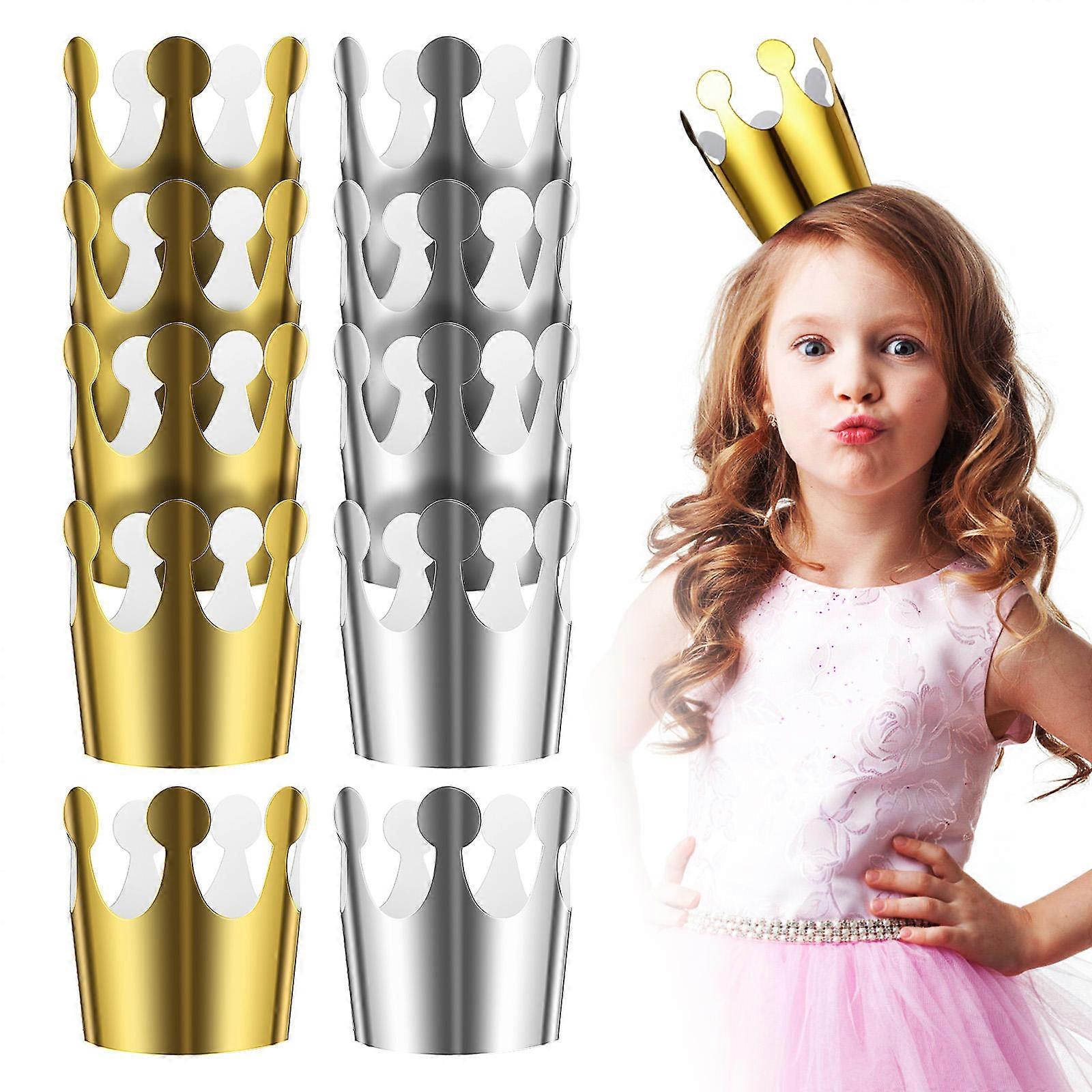 ROSENICE 10 قطع تيجان حفلة أطفال مجموعة تيجان حزب ورقة