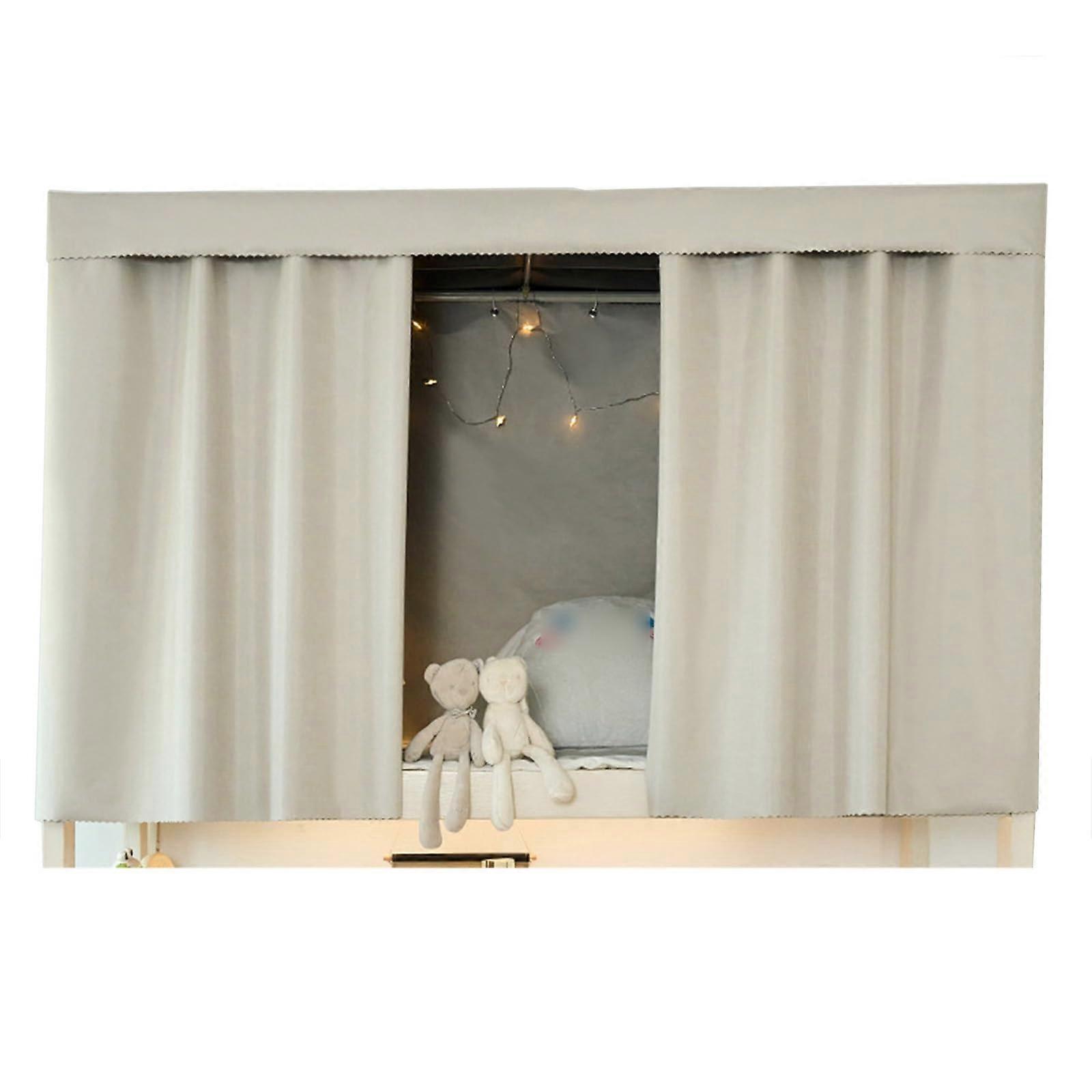 Bunk Bed Curtains for Privacy and Light Blocking, Dorm Loft Bed Enclosure, 3pcs Beige 1.5M