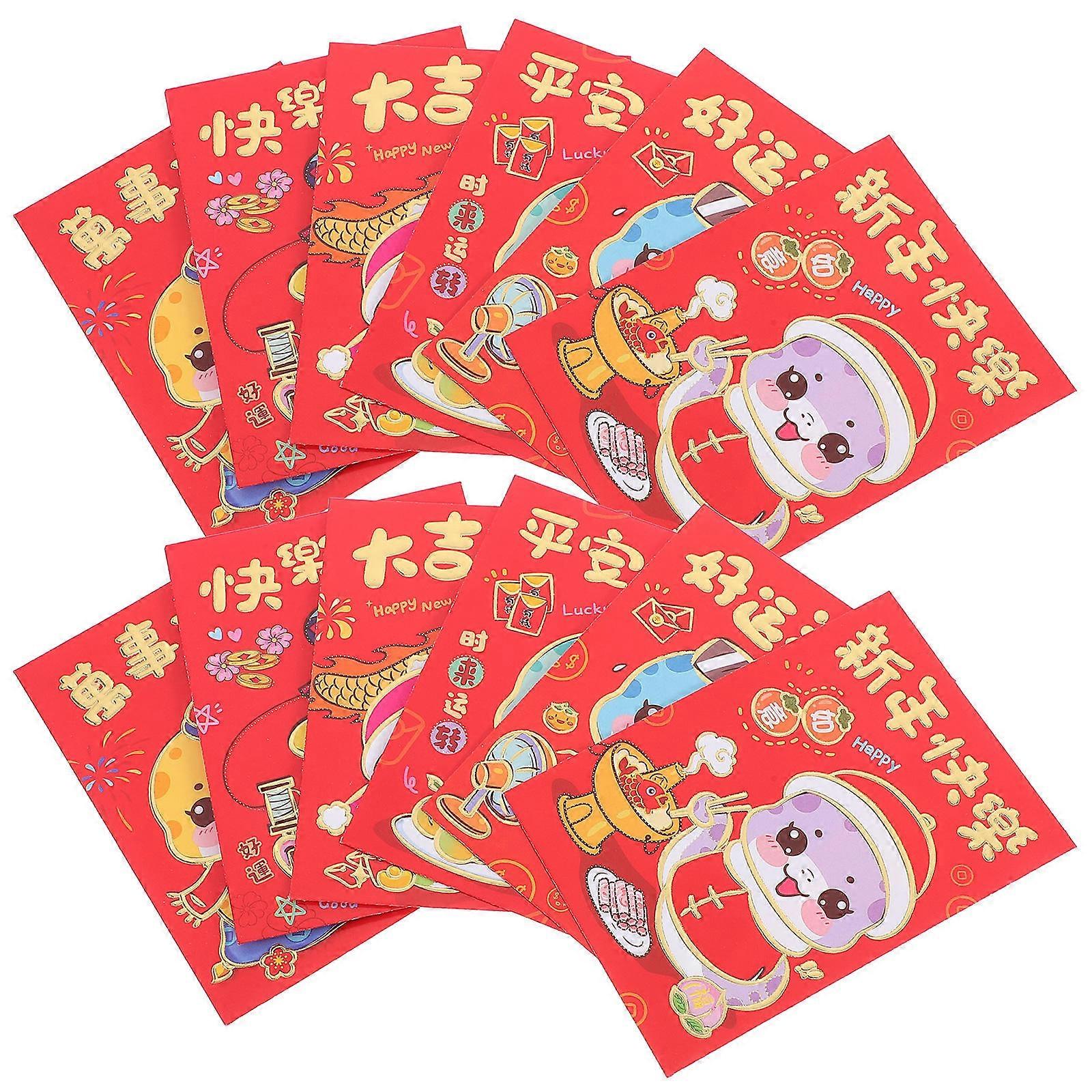 2025 Year Red Envelope Paper Red Packets for New Year 36Pcs Set