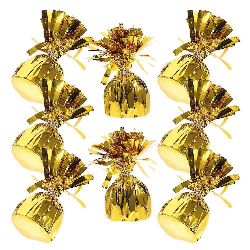 Gold Balloon Weights Foil Balloon Weights for Party Decorations 8Pcs Set
