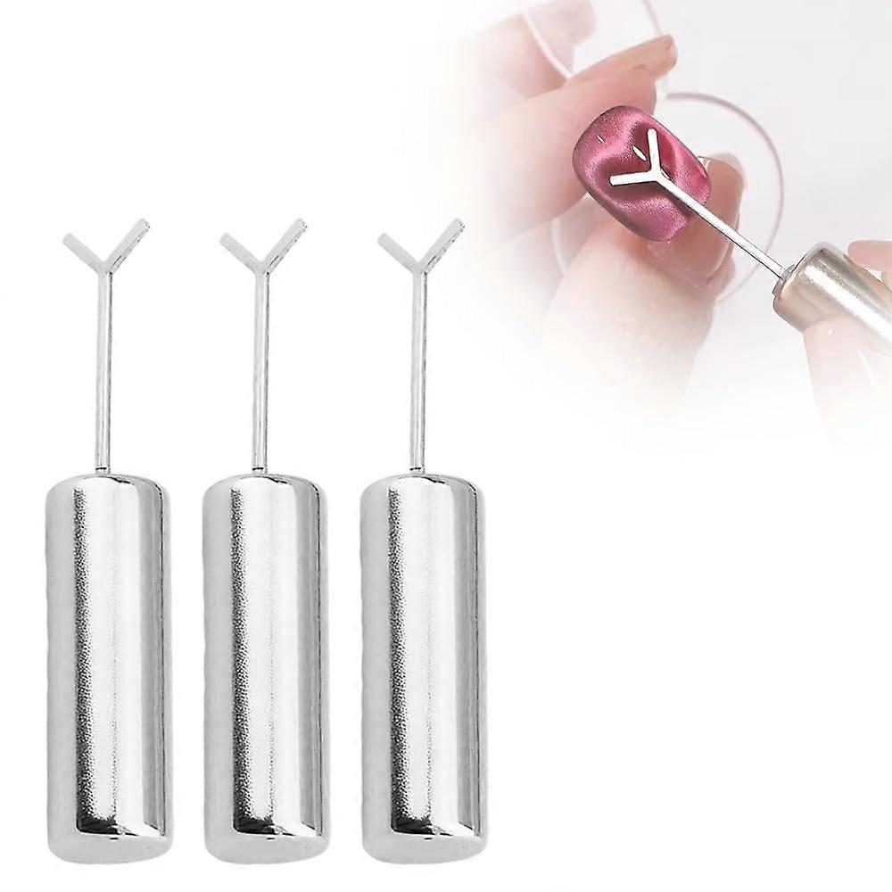 Cat Eye Nail Magnet Tool Set 3pcs with Heart Shape Design for Precision Magnetic Nail Art Effects