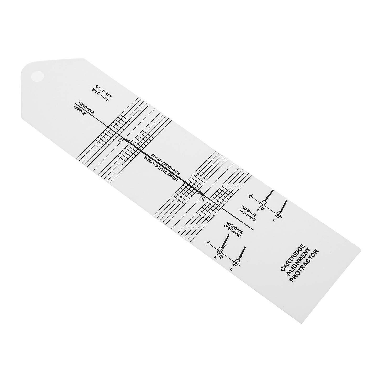 Turntable Overhang Protractor for Accurate Cartridge Setup