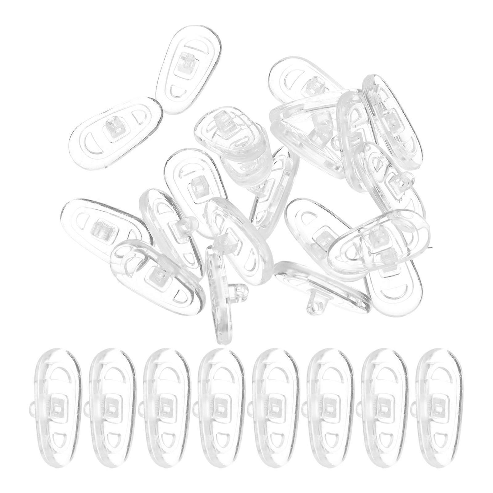 Eyeglass Nose Pads Silicone for Secure Push-in Fit 25Pcs Comfortable Cushions
