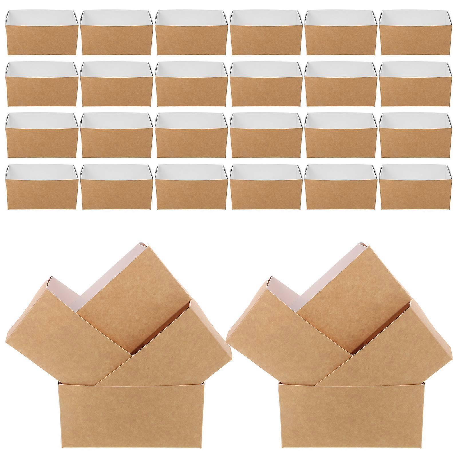 Assorted Color Sandwich Boxes for Storage 50Pcs Paper Breakfast Packaging