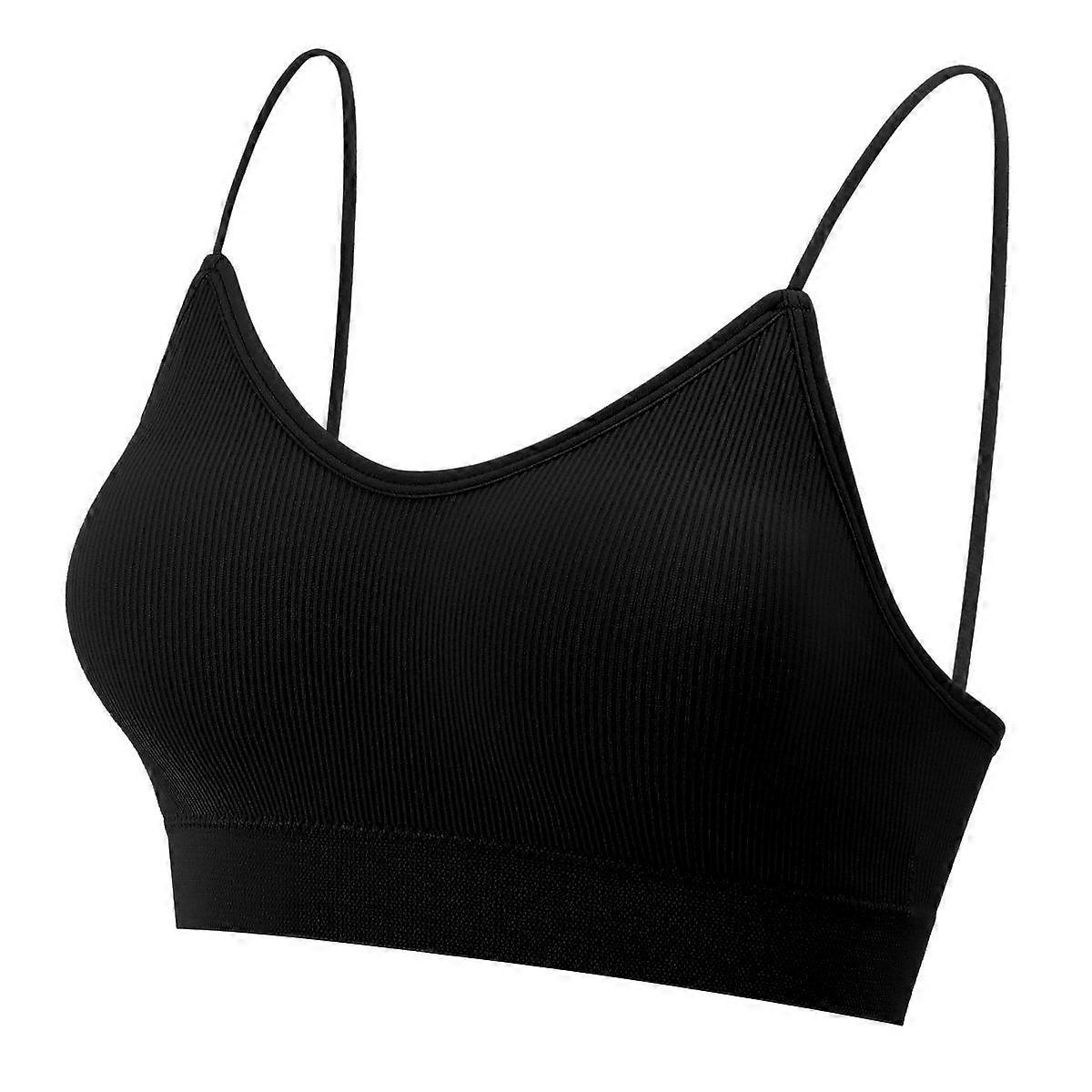 Women's Seamless Low Back Bralette Bra U Type Solid Colors Stretchy Crop Top NEW
