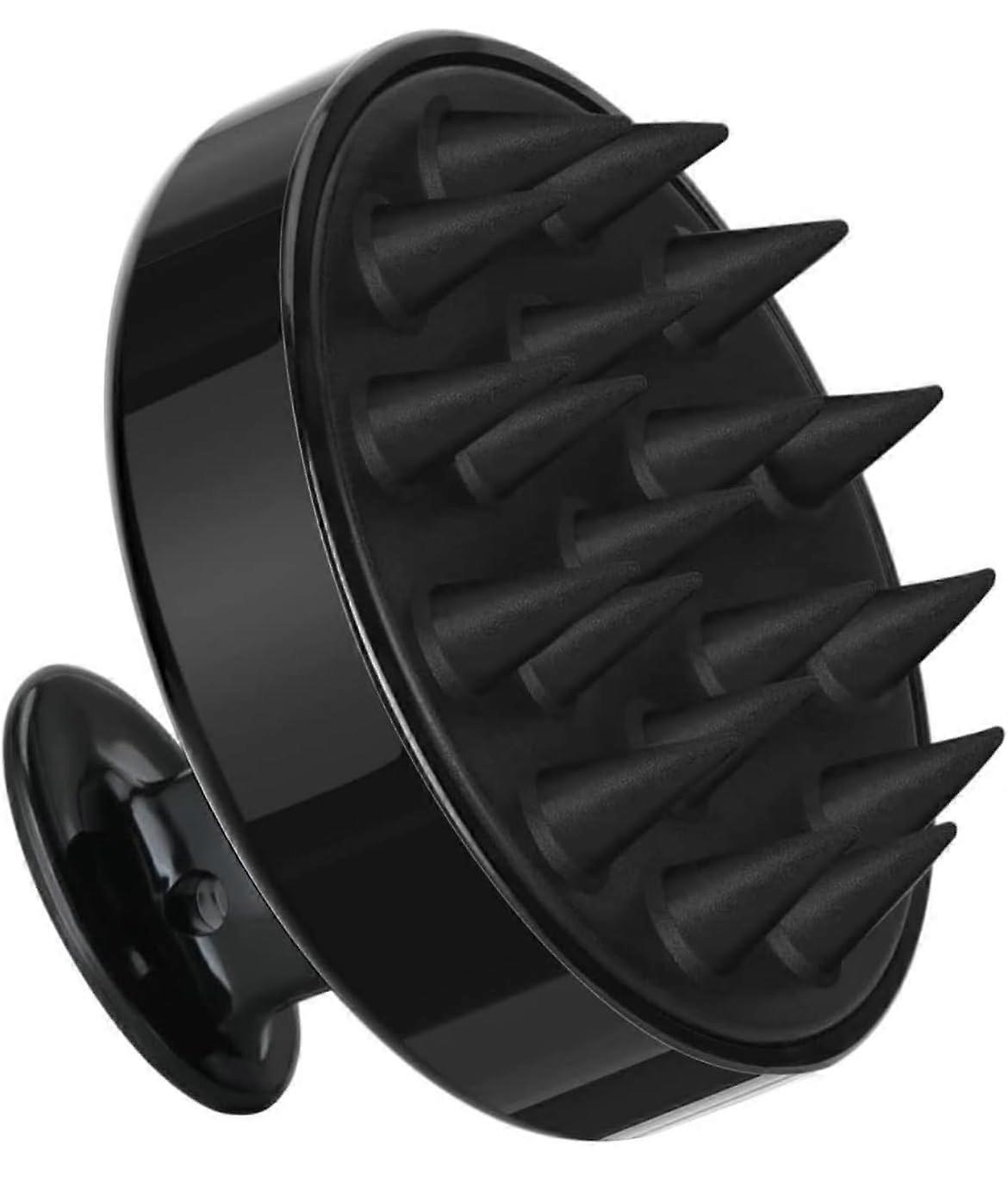 Scalp Massager for Hair Growth with Soft Silicone Bristles, Shampoo Brush for Dandruff Removal  Black