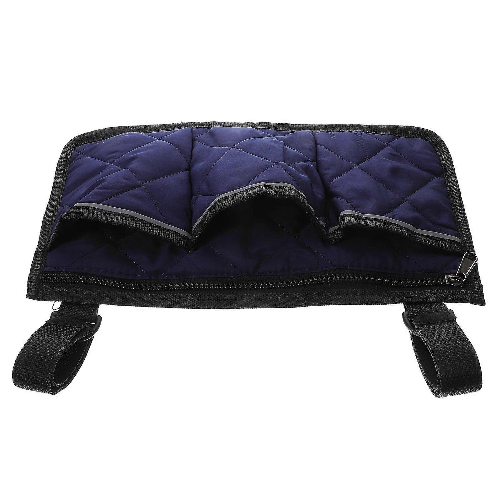 Wheelchair Armrest Storage Bag with Spacious Pockets for Daily Use