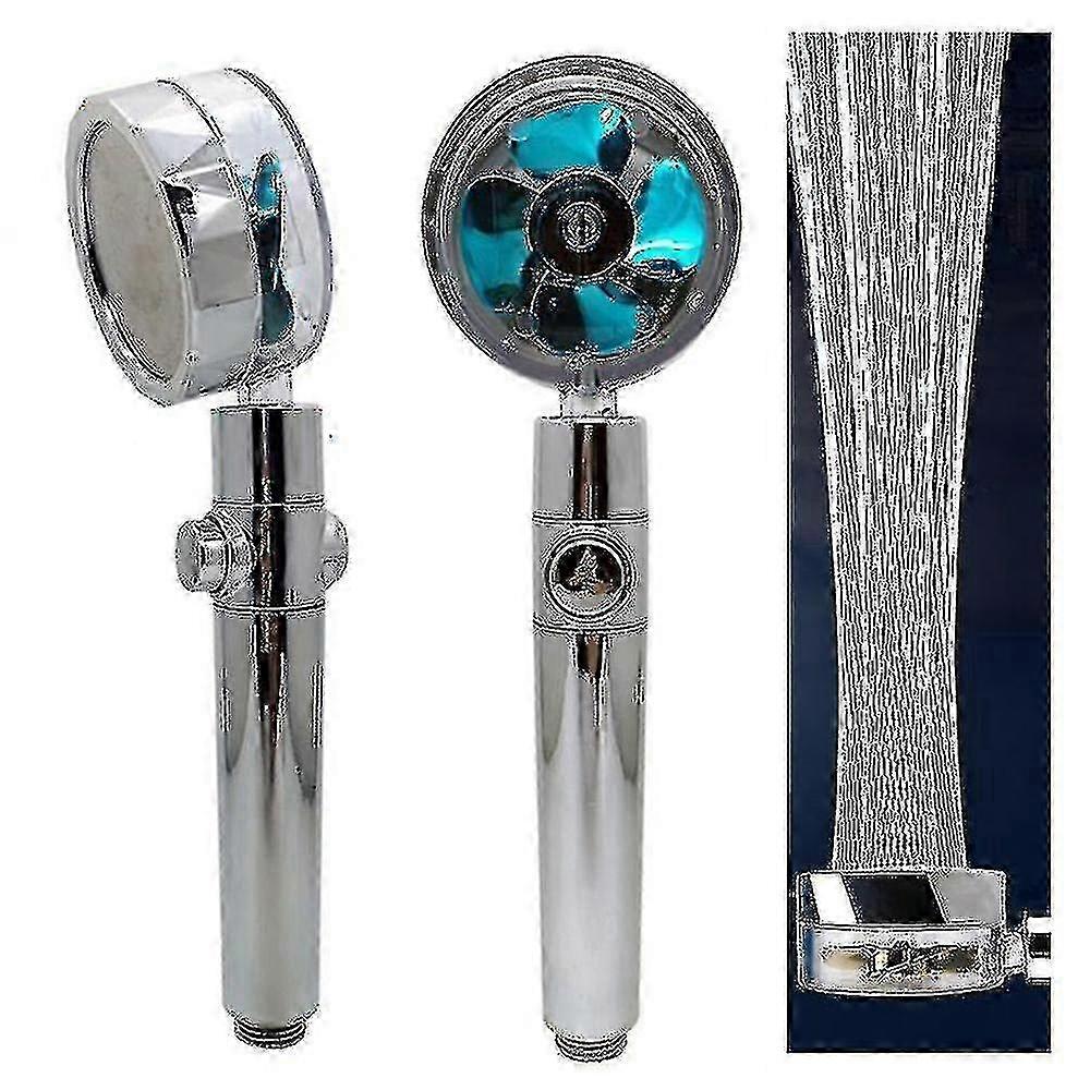 Shower Head Water Saving Flow 360 Degrees Rotating With Small Fan Bathroom Accessories