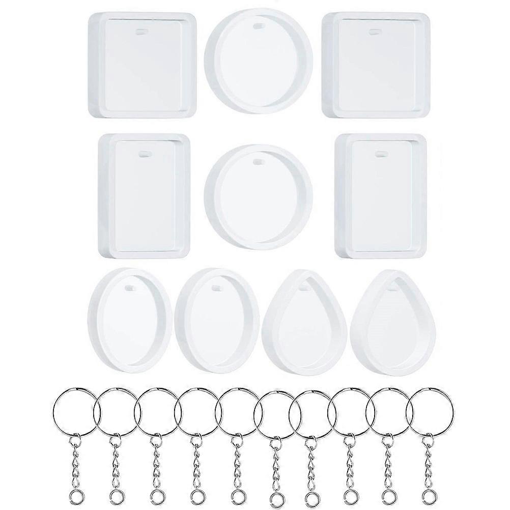 DIY Keychain Pendant Silicone Mold Set 20Pcs For Crafters Handmade Projects Durable